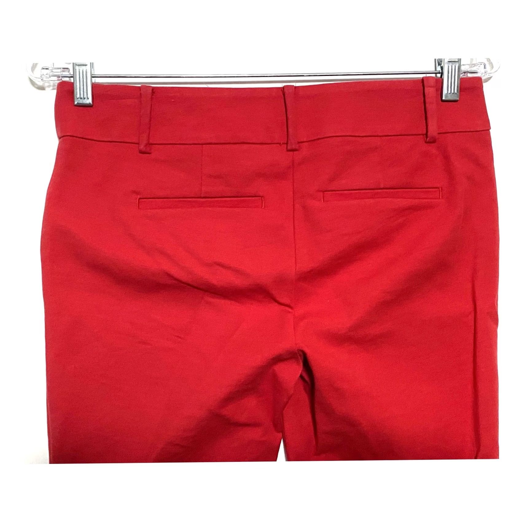 Ann Taylor VINTAGE Loft Marisa Red Riviera Pants Chinos Womens 2P Preppy Classic Minimalist Capsule Size 26" / US 2 / IT 38 - 4 Thumbnail