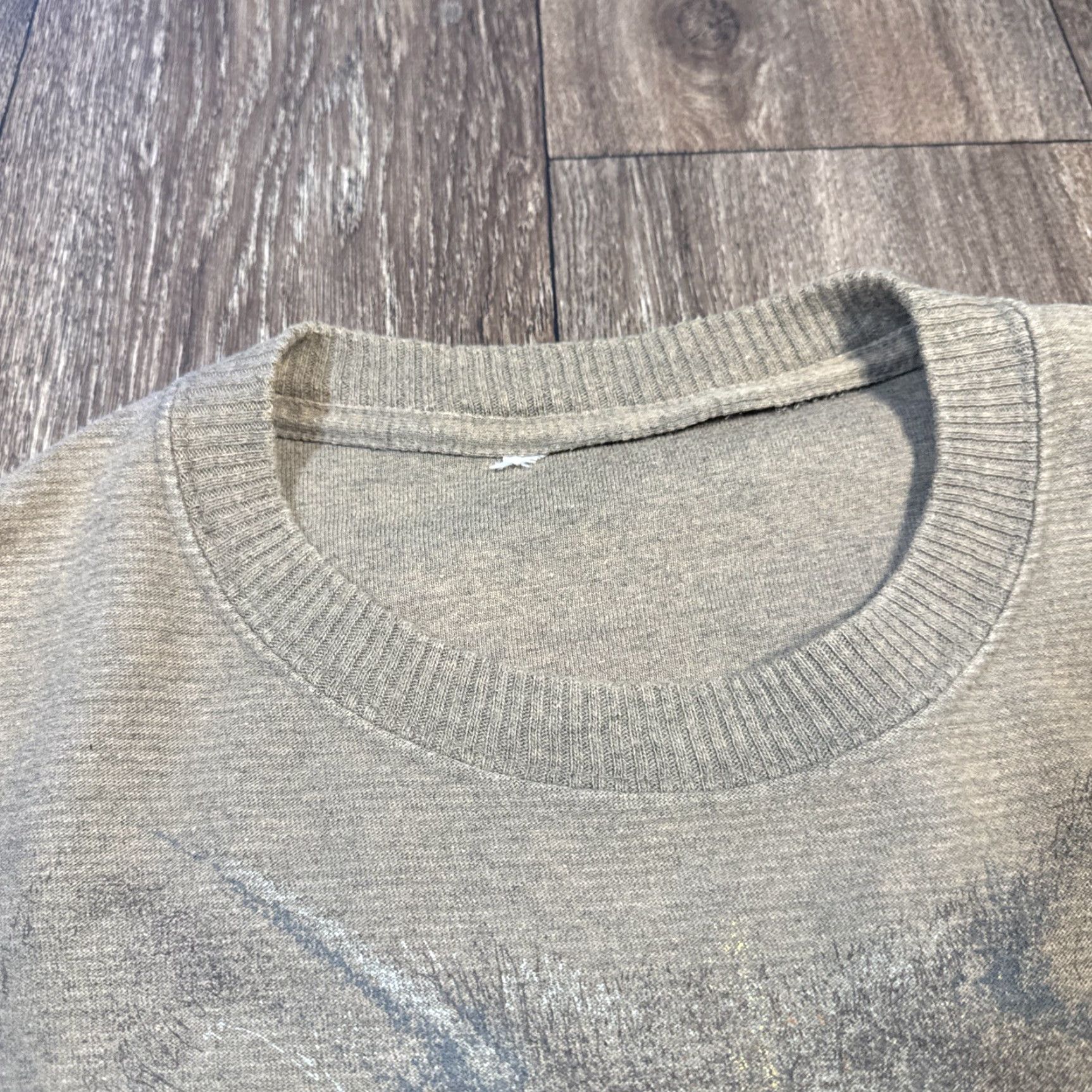 Vintage VINTAGE Brown Wolf Nature Animal Knit Cotton T-Shirt XL 90s Mens Brown Wool? Size US XL / EU 56 / 4 - 4 Thumbnail