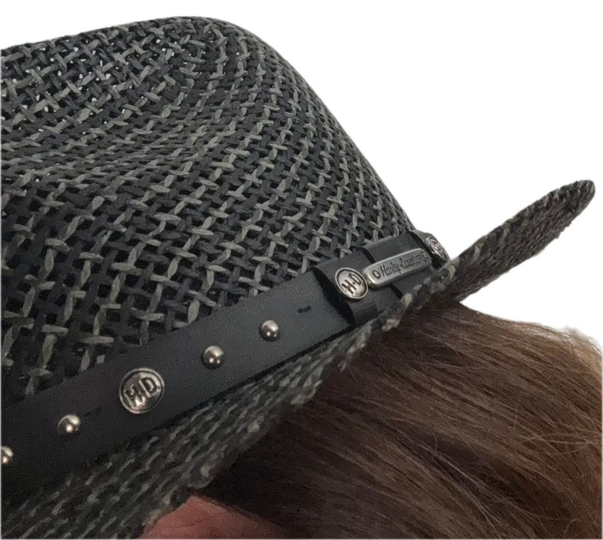 Harley Davidson Harley Davidson Vintage 90’s Straw Fedora Size ONE SIZE - 2 Thumbnail