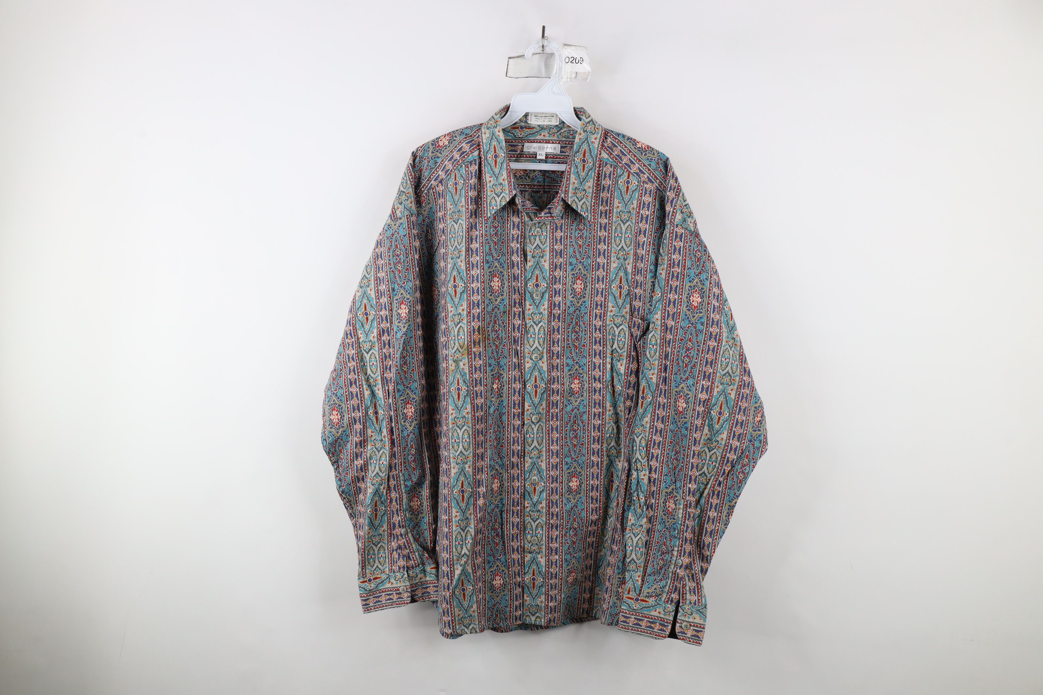 Vintage Vintage 90s Streetwear Tapestry Collared Button Shirt Size US XL / EU 56 / 4 - 1 Thumbnail