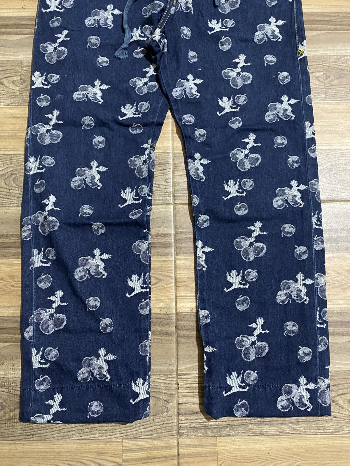 Frapbois × Issey Miyake × Japanese Brand 🇯🇵 FRAPBOIS CHERRY PRINT JEANS Size US 30 / EU 46 - 5 Thumbnail