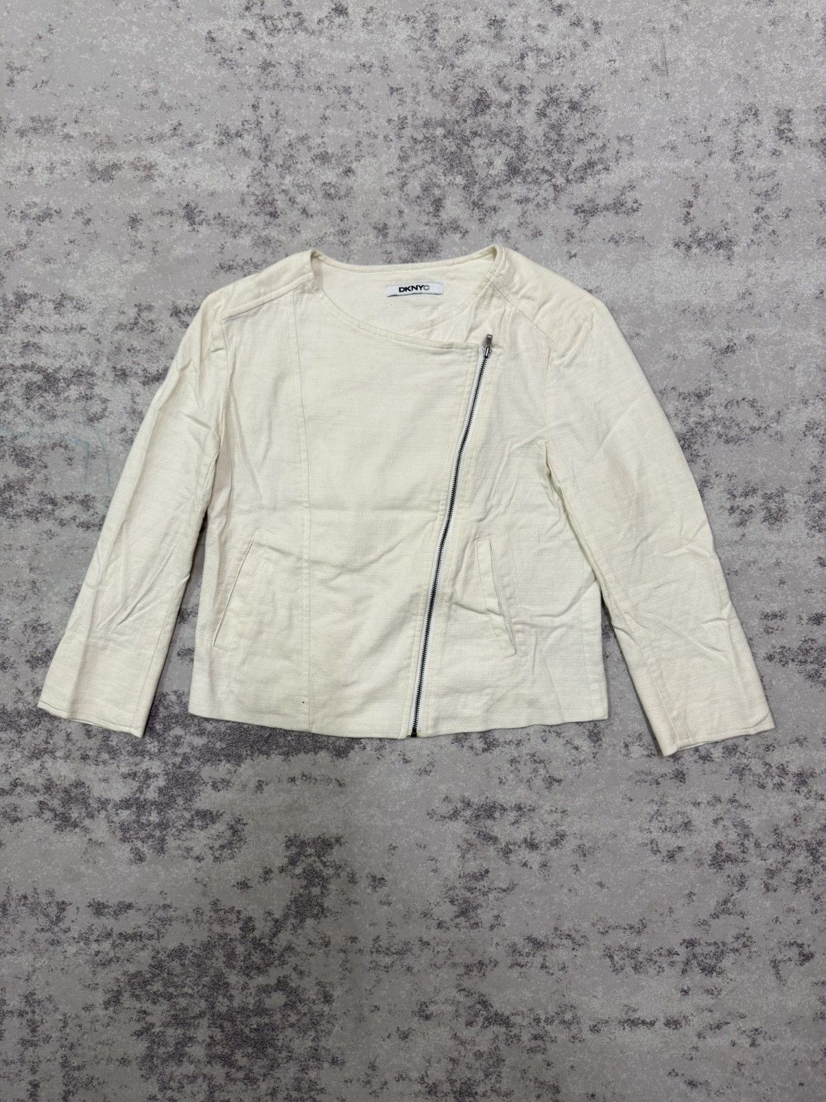 DKNY DKNYC LINEN JACKET Size XS / US 0-2 / IT 36-38 - 3 Thumbnail