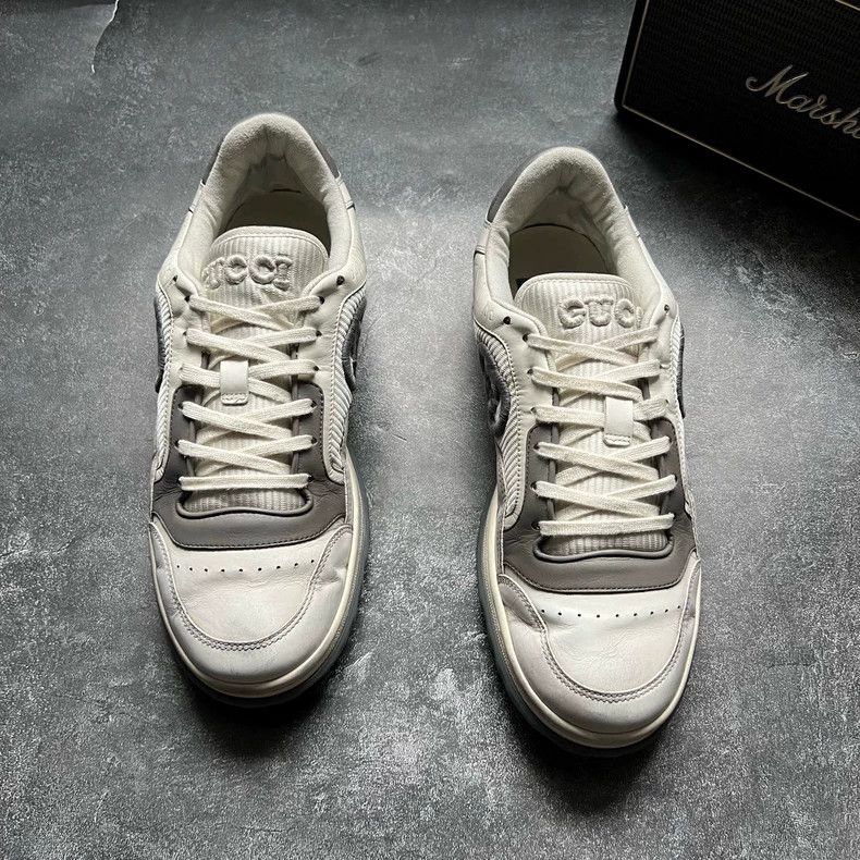Gucci gucci mac80 gray and white sneakers-dmc Size US 9 / EU 42 - 1 Thumbnail