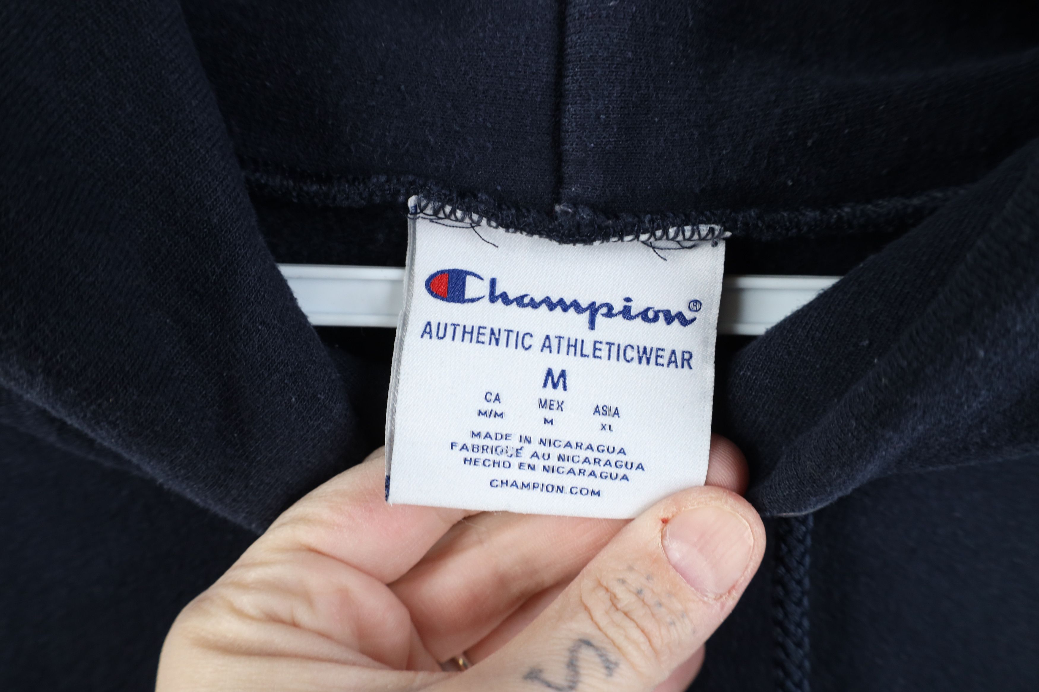 Champion Vintage Y2K Champion State University Hoodie Sweatshirt Blue Size US M / EU 48-50 / 2 - 10 Thumbnail