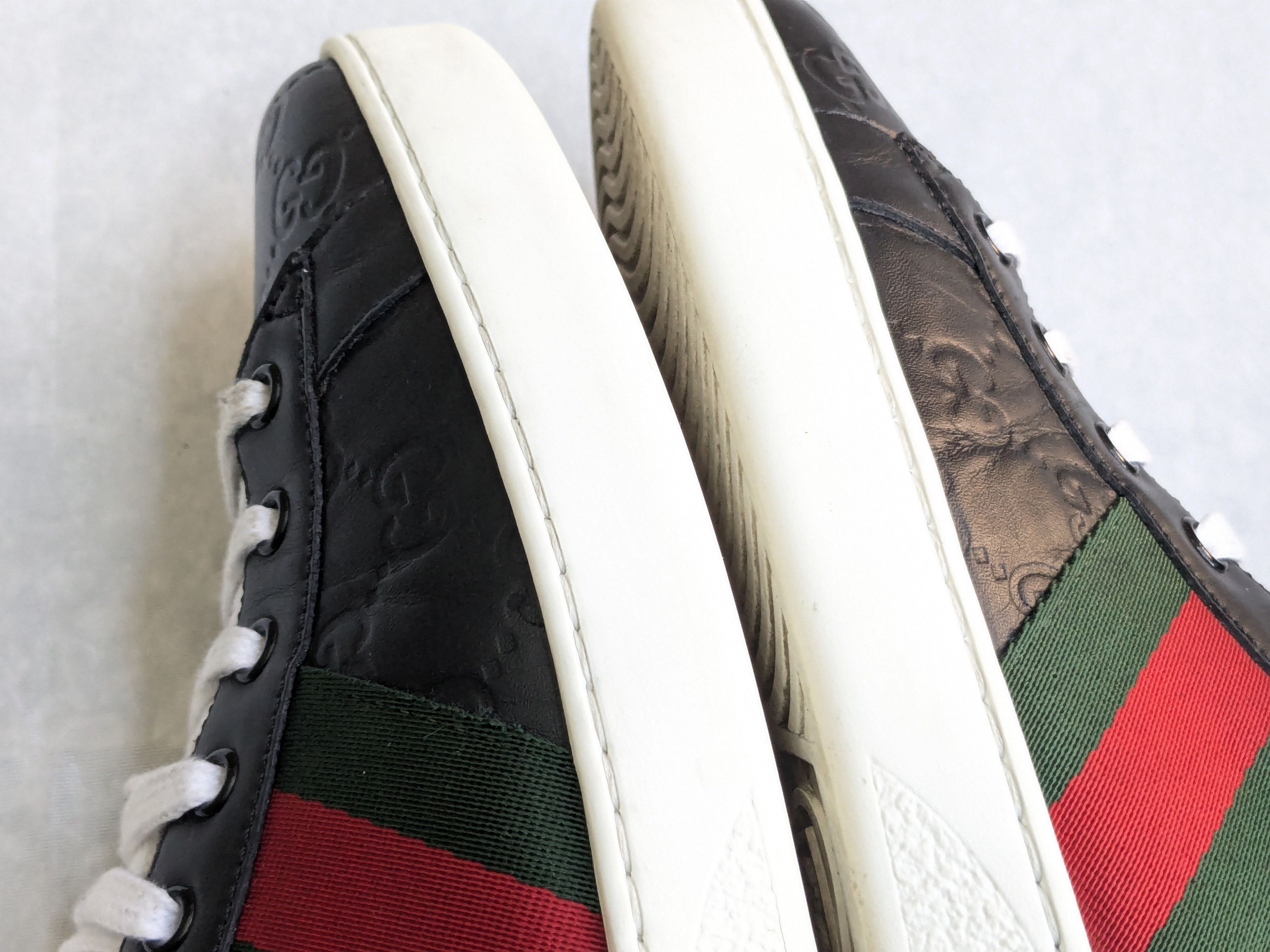 Gucci Gucci Ace Sneakers Monogram GG Logo 12.5 Black Size US 12.5 / EU 45-46 - 10 Thumbnail