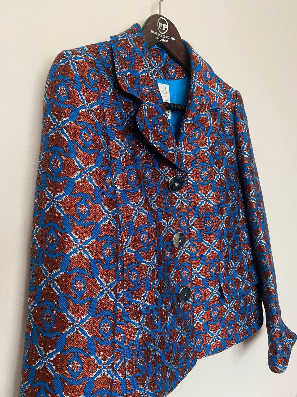 Other Maison Common Fox Jacquard Blazer – Blue & Rust orange Size M / US 6-8 / IT 42-44 - 4 Thumbnail