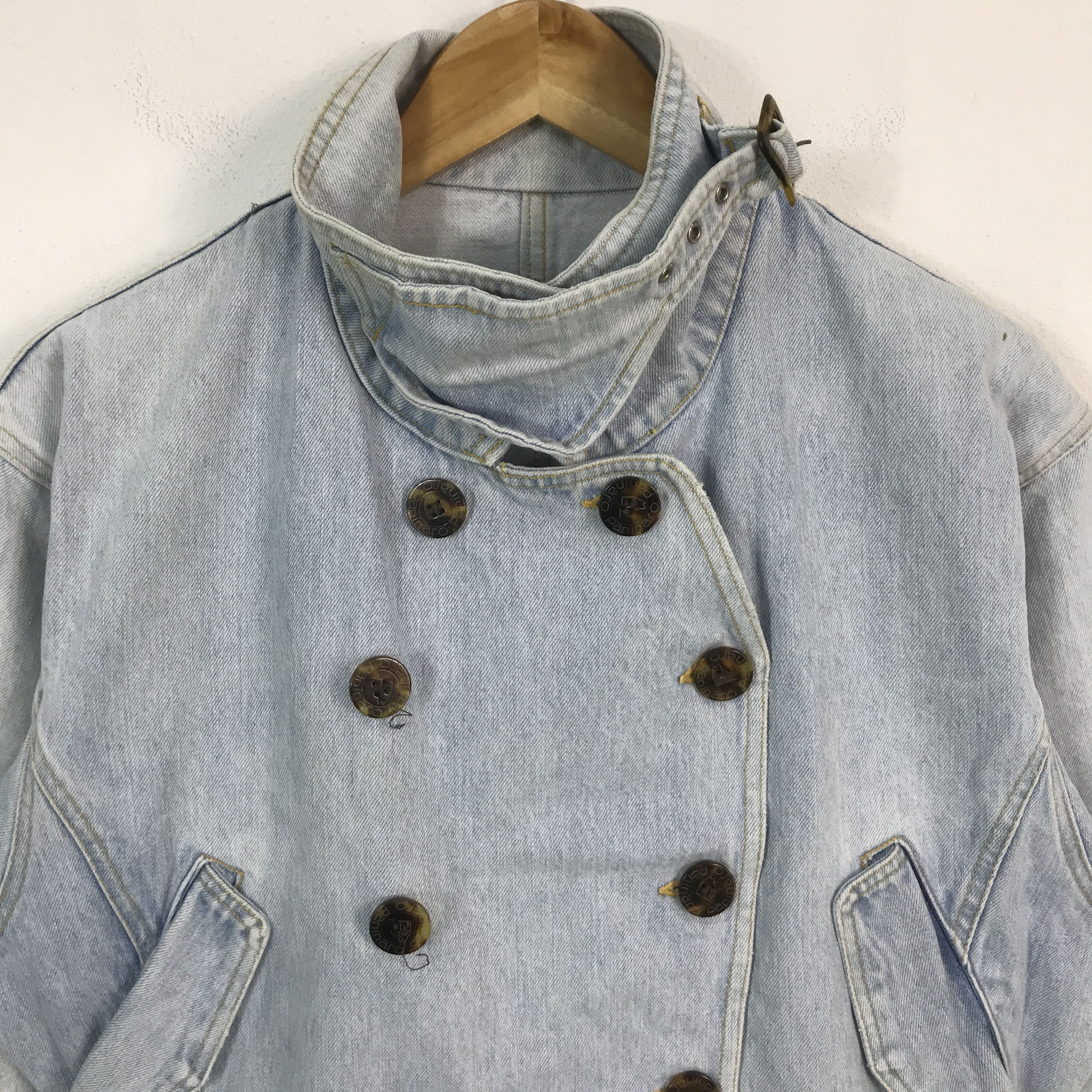 Japanese Brand Vtg paninaro Japan denim cropped design jacket Size US L / EU 52-54 / 3 - 3 Thumbnail