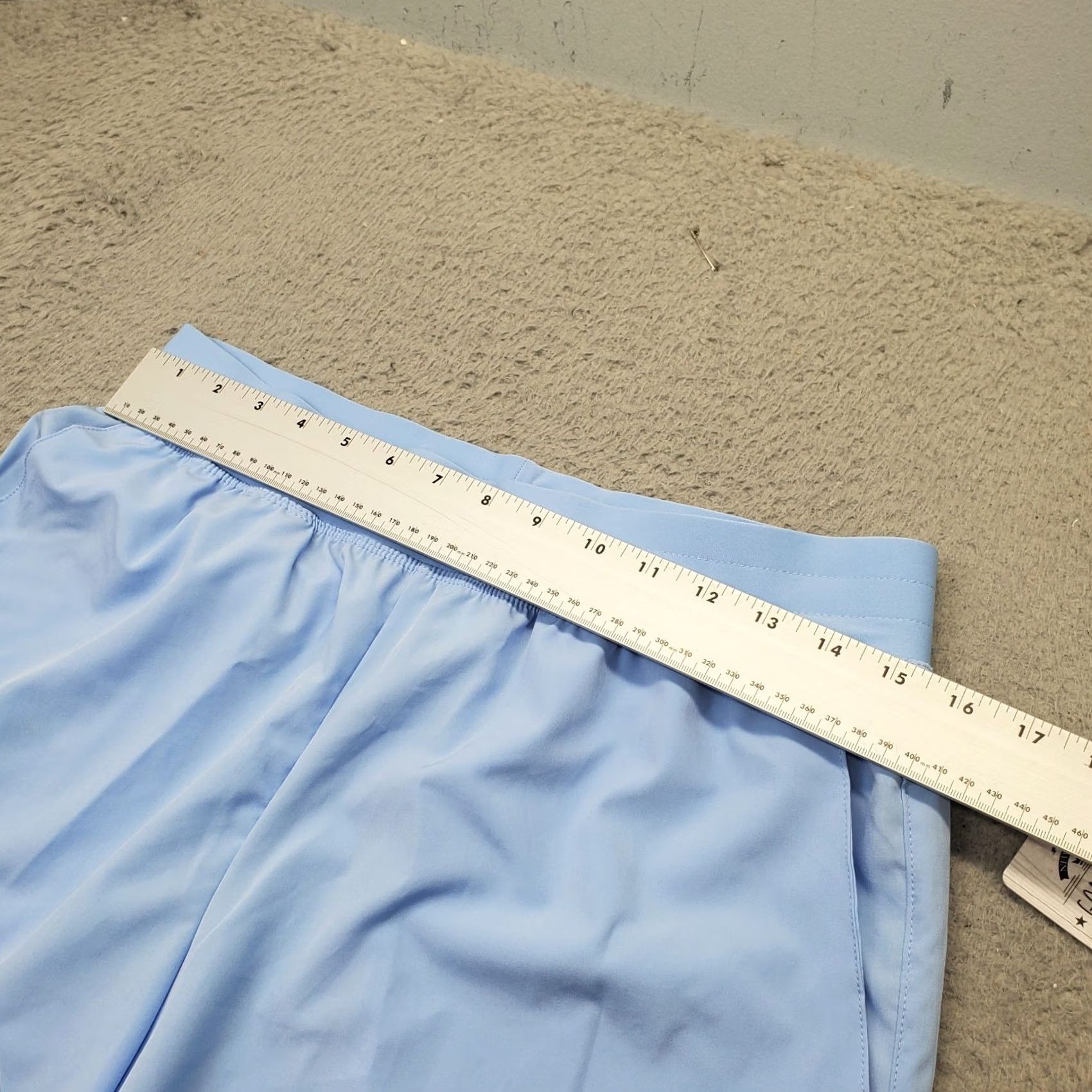 Vintage GOAT USA Shorts Womens M Blue Stretch Athletic Running Side Slit High Waist Size 32" / US 10 / IT 46 - 3 Thumbnail