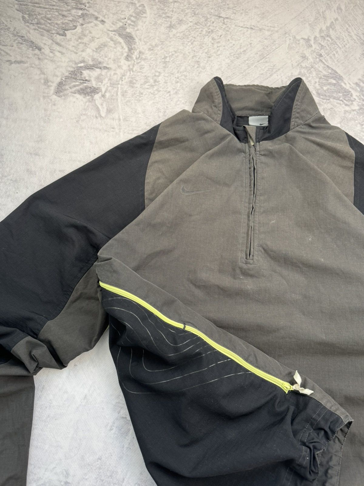 Nike × Vintage NIKE 1/3 ZIP NYLON VINTAGE LOGO OVERSIZE BOXY SWEATSHIRT Size US M / EU 48-50 / 2 - 8 Thumbnail