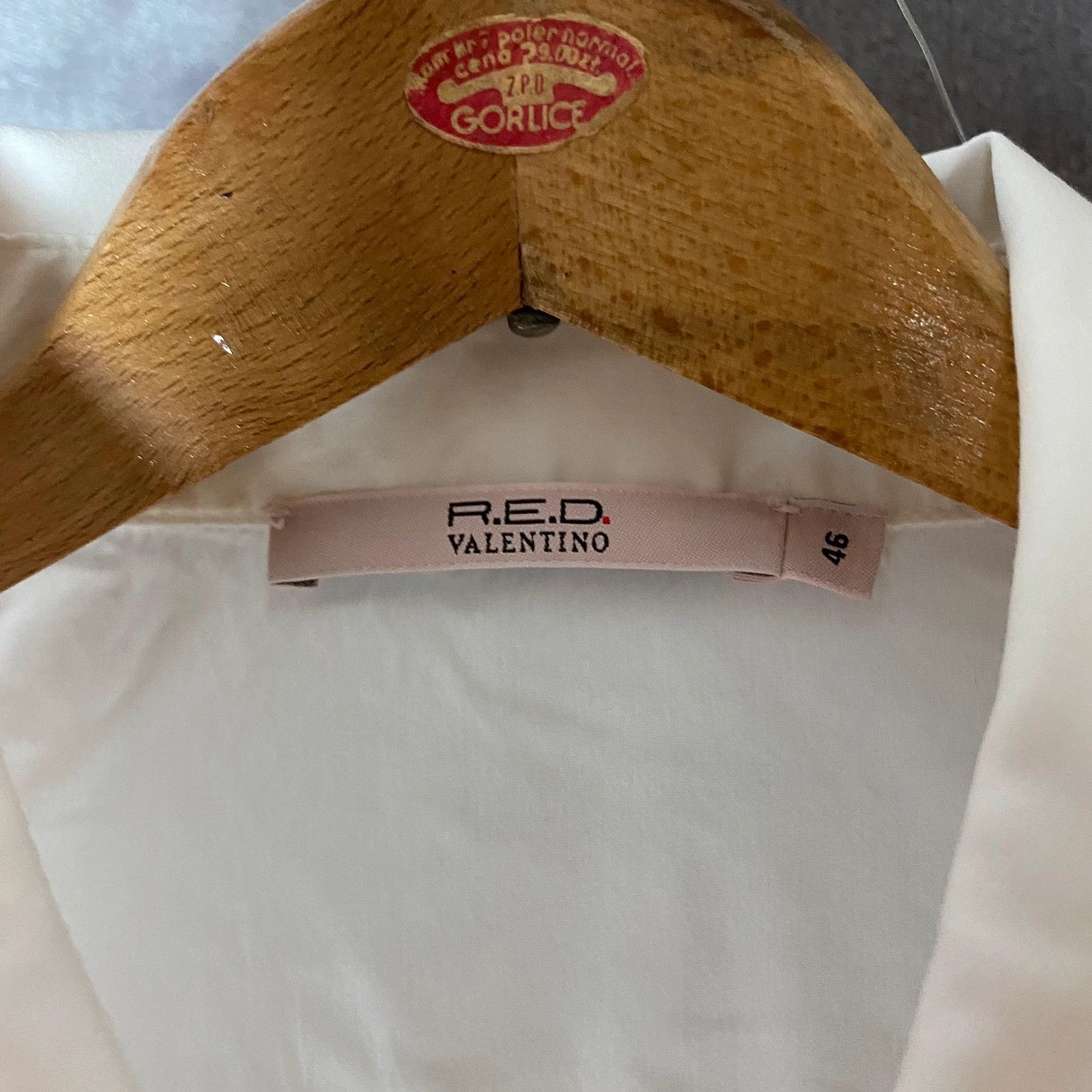 Designer × Valentino Valentino RED Garavani white shirt Size L / US 10 / IT 46 - 5 Thumbnail
