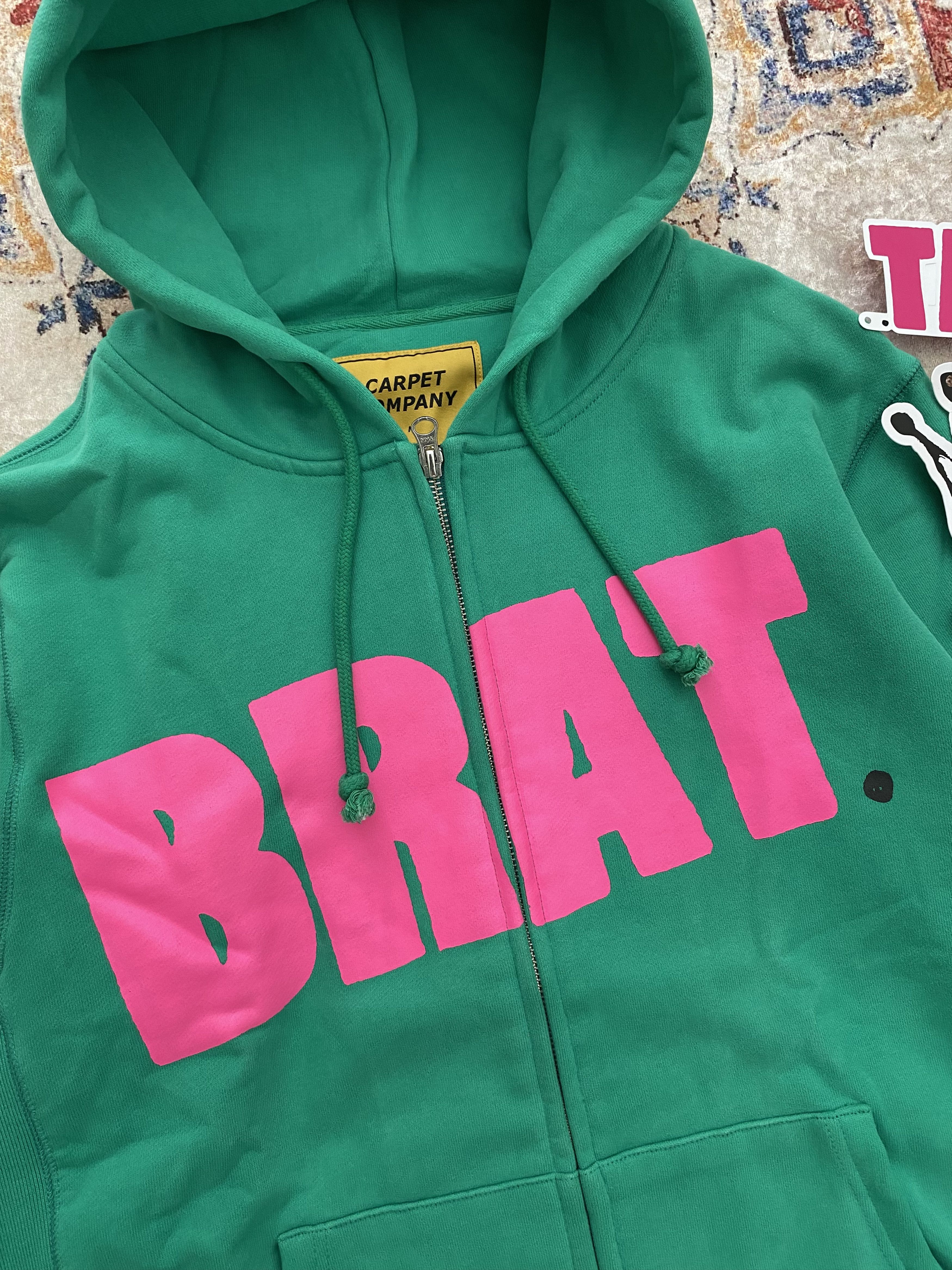 Carpet Company Carpet Company BRAT. Zip Hoodie - Green Size US M / EU 48-50 / 2 - 3 Thumbnail