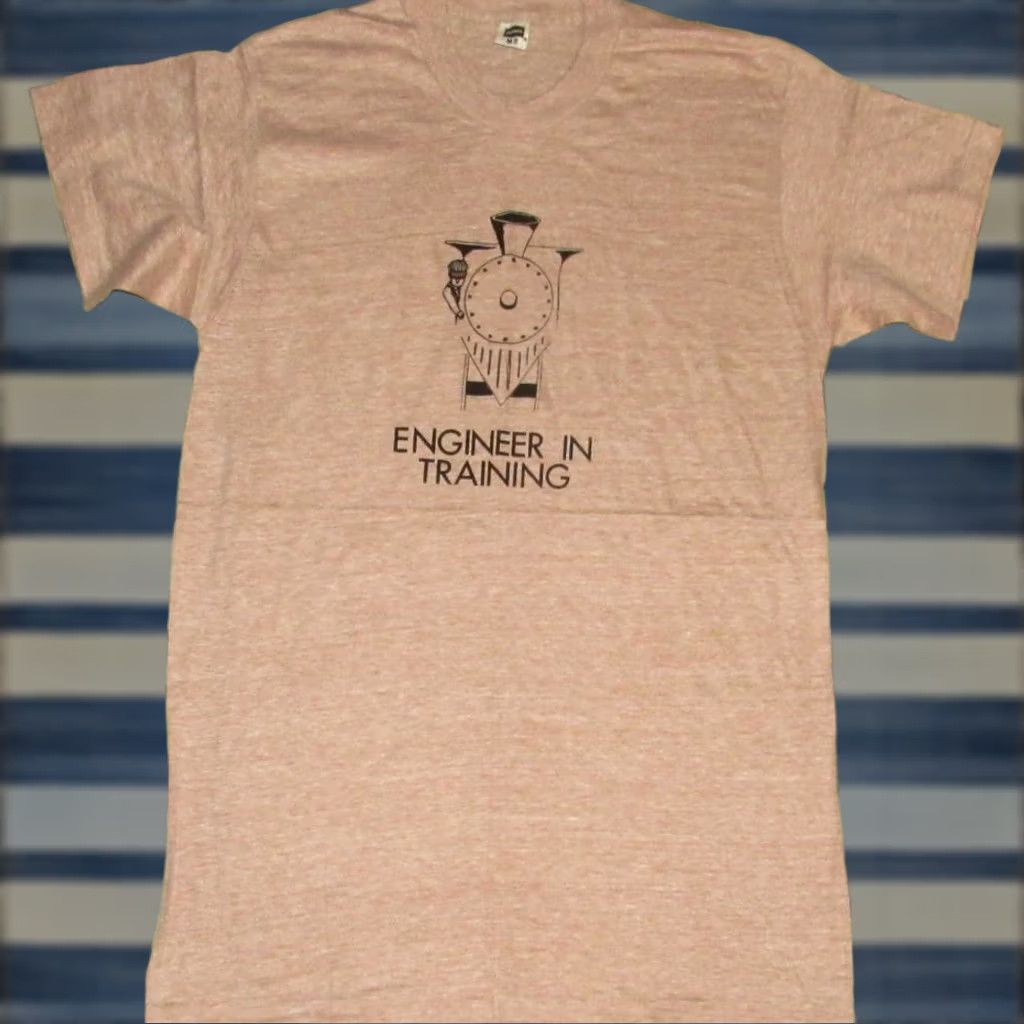 Hanes Vtg 70s HANES Engineer In Training T Shirt Small Size US S / EU 44-46 / 1 - 1 Thumbnail