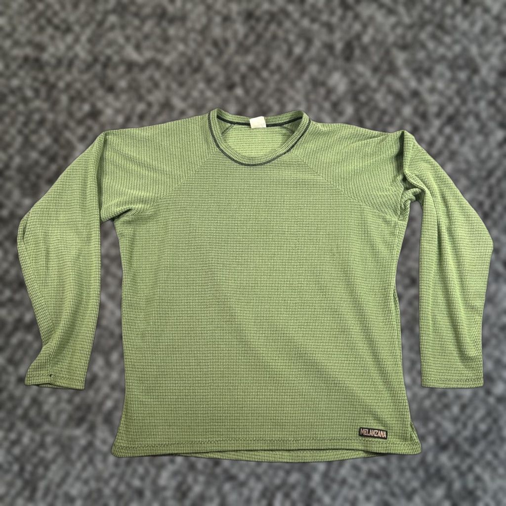 Melanzana Melanzana Mens Sweatshirt Fleece Crew Neck XL Green All Seasons Outdoor Hiking Pullover Regular Size US XL / EU 56 / 4 - 1 Thumbnail