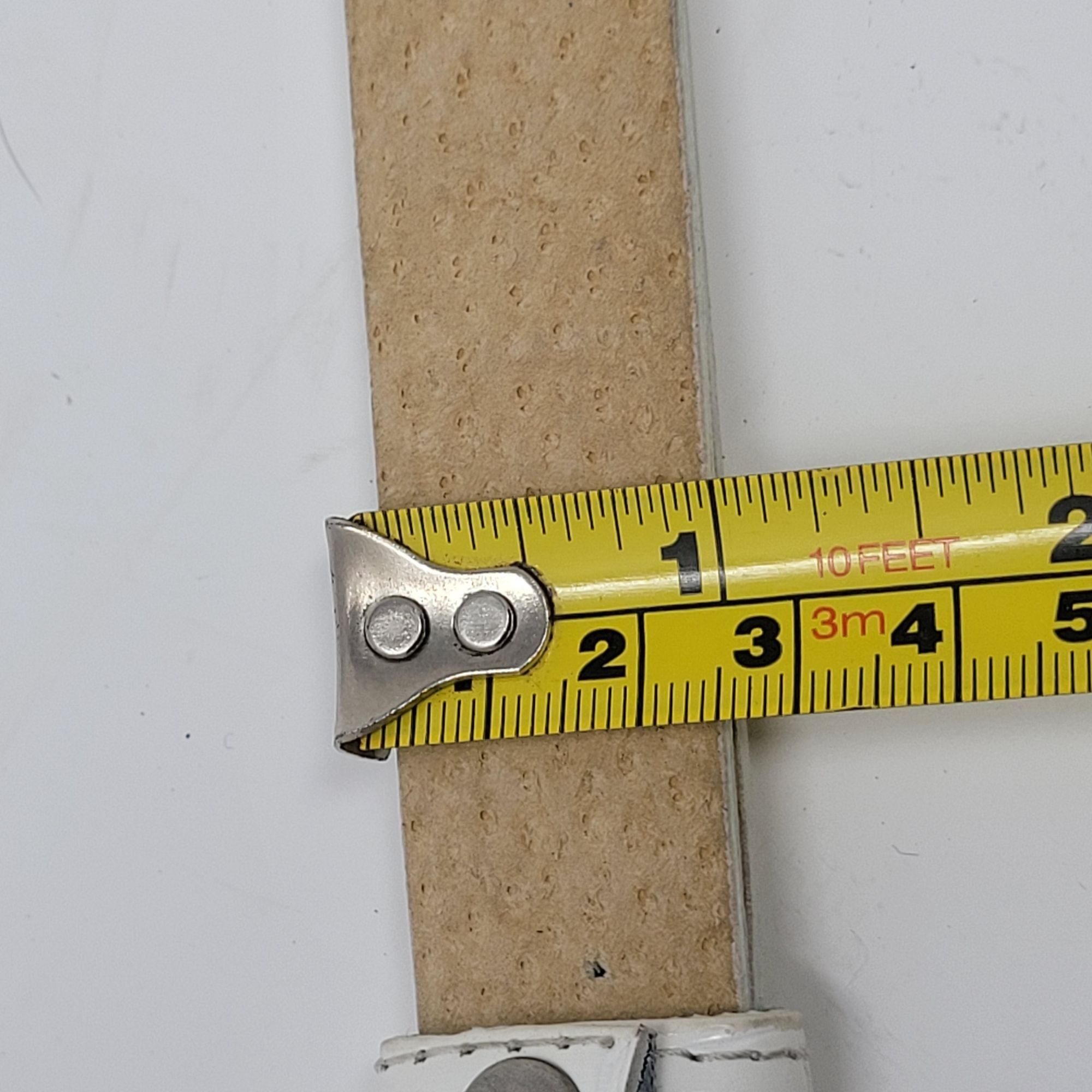 Vintage Vtg White Genuine Leather Crocodile Embossed Belt M Silver A Size ONE SIZE - 4 Thumbnail