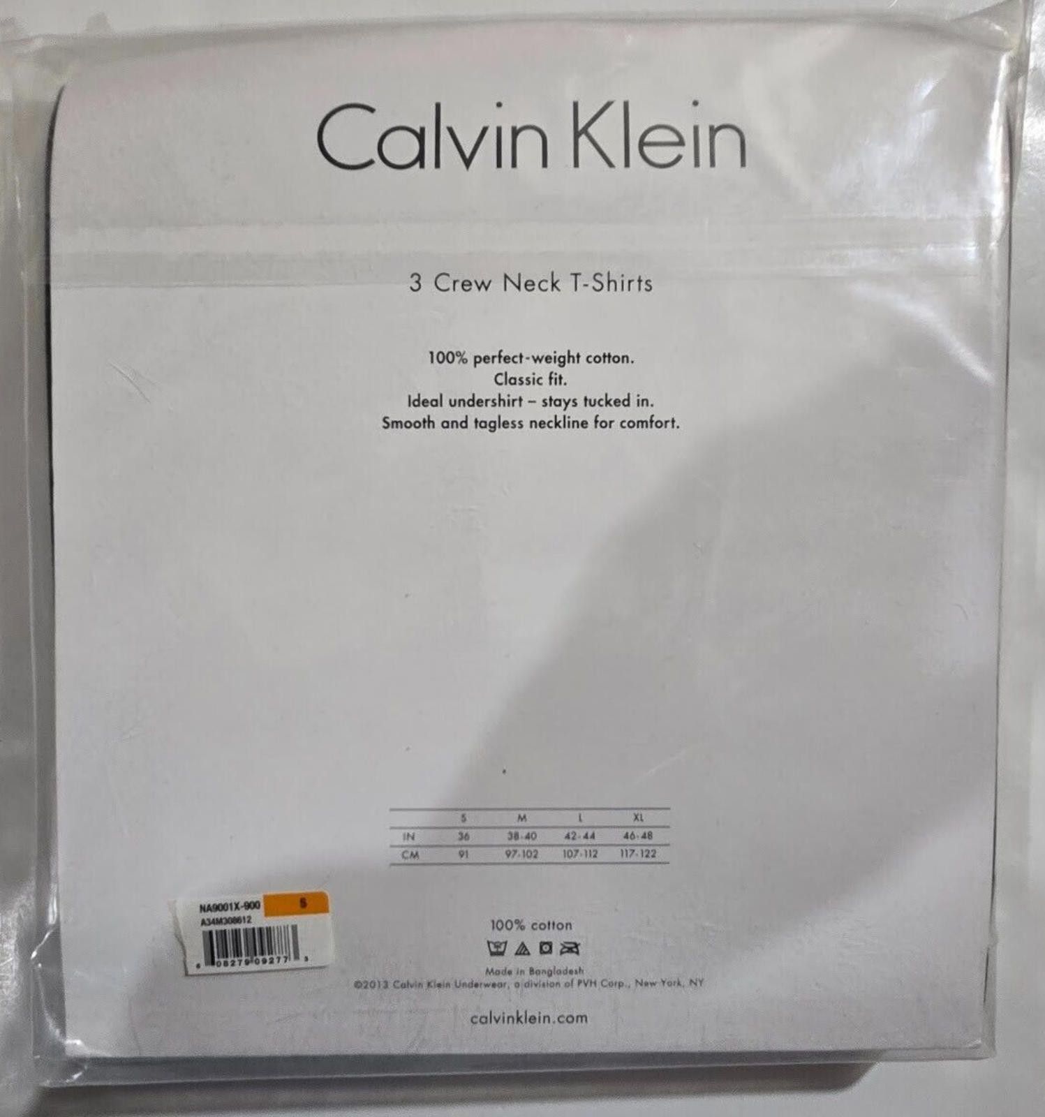 Calvin Klein Calvin Klein Mens Classic Fit T-Shirt 3 Pack Size Small NWT Size US S / EU 44-46 / 1 - 3 Thumbnail