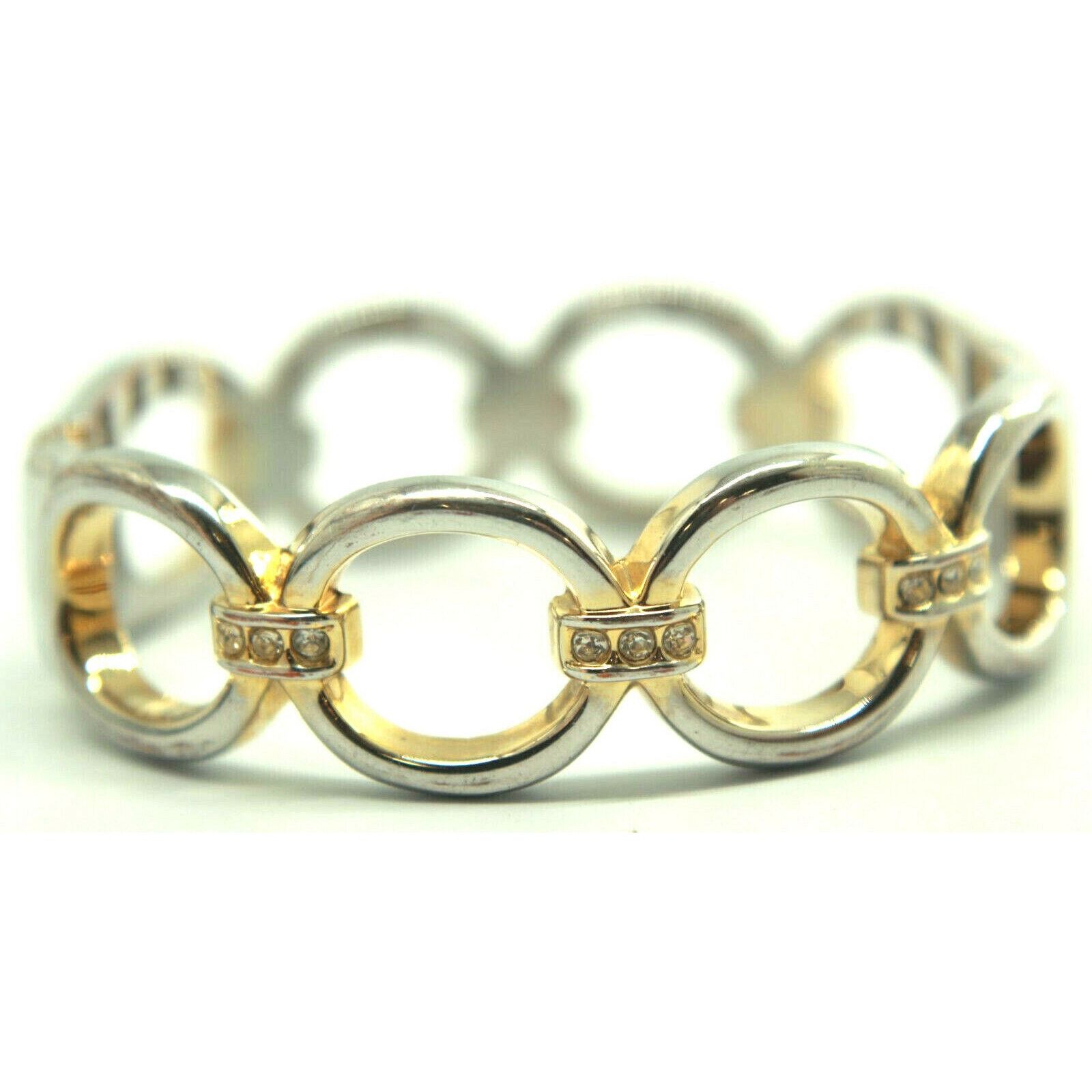 Other Vintage Silvertone Goldtone Rhinestone Cuff Bracelet Size ONE SIZE - 1 Thumbnail