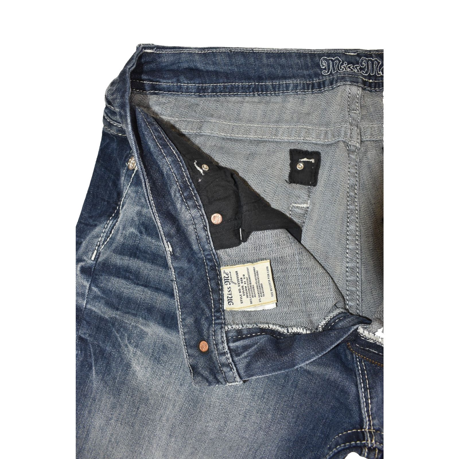 Miss Me MISS ME Rhinestones Mid Rise Easy Boot Jeans Size 34 Size 37" - 7 Thumbnail
