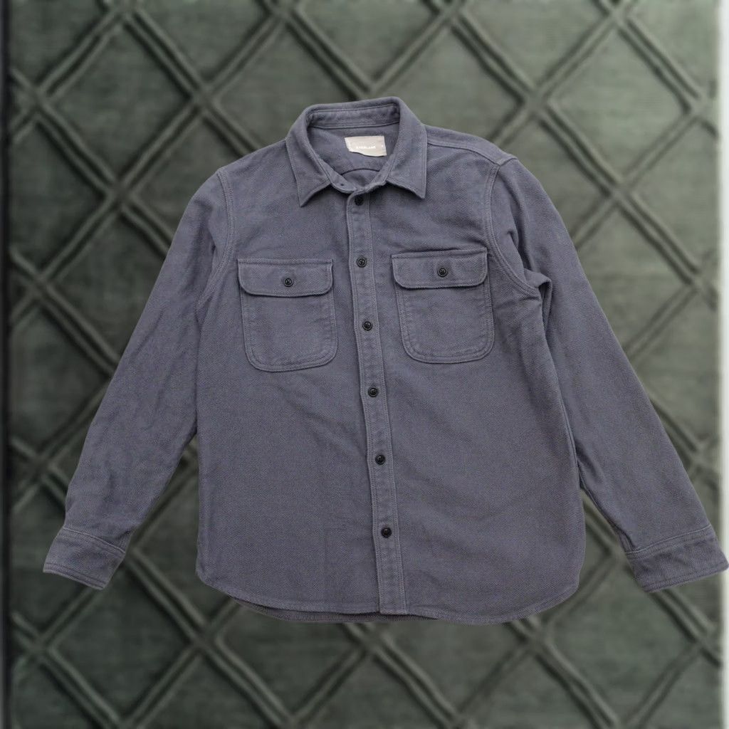 Everlane Everlane Jacket Women Medium Blue Shacket Oversized Button Up Casual 26x20 Size M / US 6-8 / IT 42-44 - 1 Thumbnail
