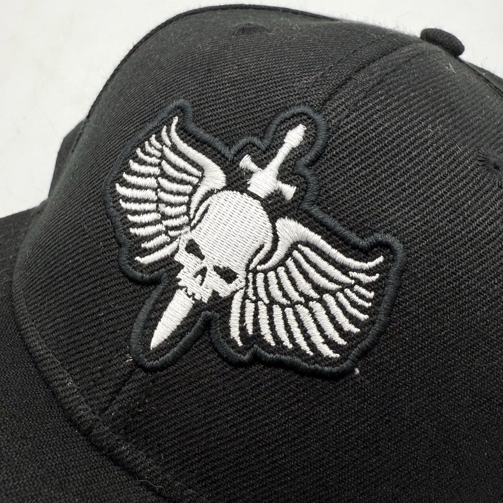 Vintage VINTAGE Warhammer Hat Black Space Marines Winged Skull Cap Adults Snapback Size ONE SIZE - 4 Thumbnail