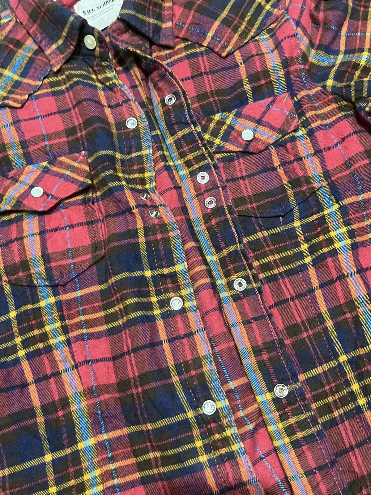 Hysteric Glamour Back Number Women Flannel Shirt Size L / US 10 / IT 46 - 6 Thumbnail