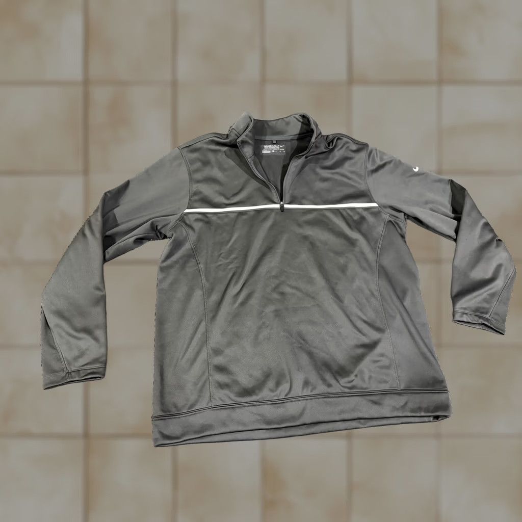 Nike Nike Golf Therma-FIT Pullover Jacket Mens XL Gray 1/4 Zip Tour Performance Size US XL / EU 56 / 4 - 1 Thumbnail