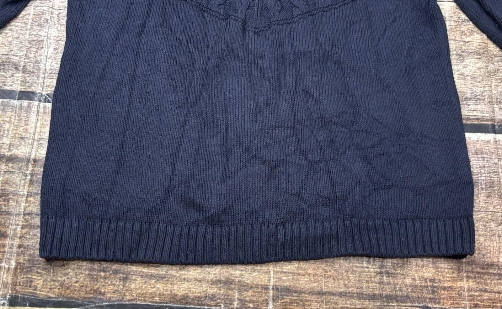 Other Talbots Sweater Womens M Cotton Silk Bobble Stitch Cable Size M / US 6-8 / IT 42-44 - 5 Thumbnail