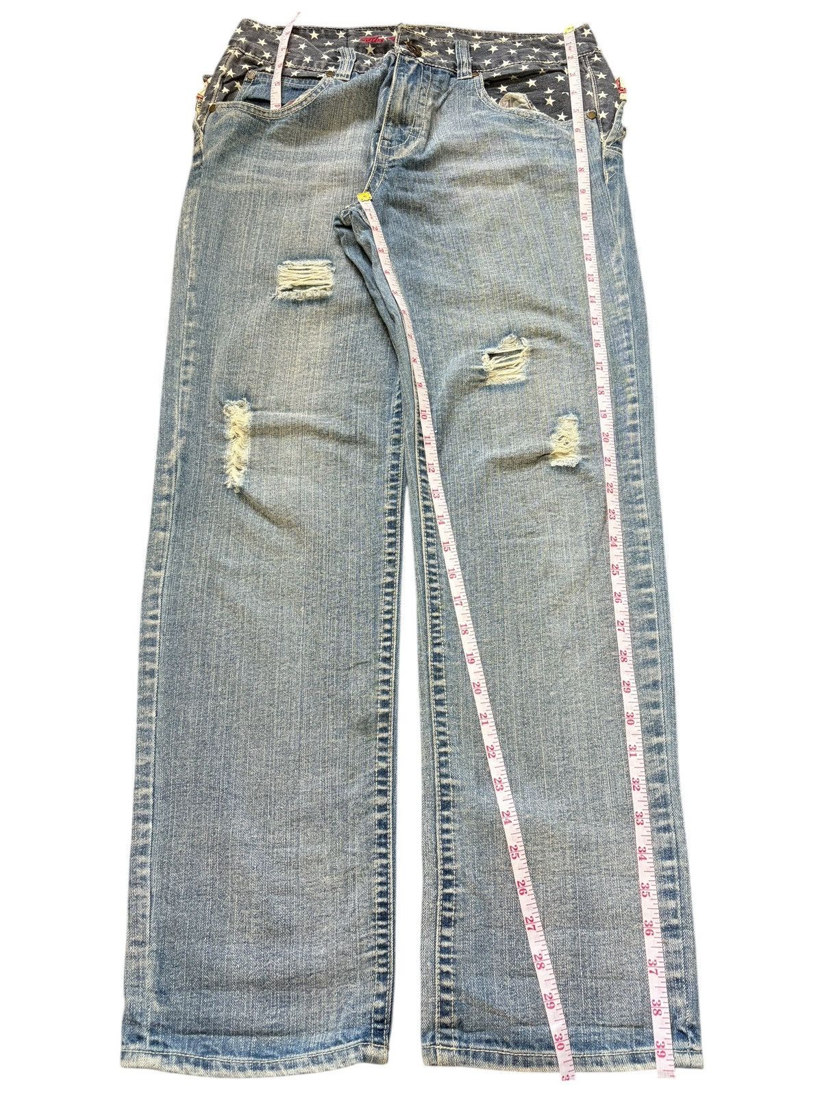 Ksubi Vintage Japanese Brand Double Waist Distress Jeans Size 31" - 7 Thumbnail