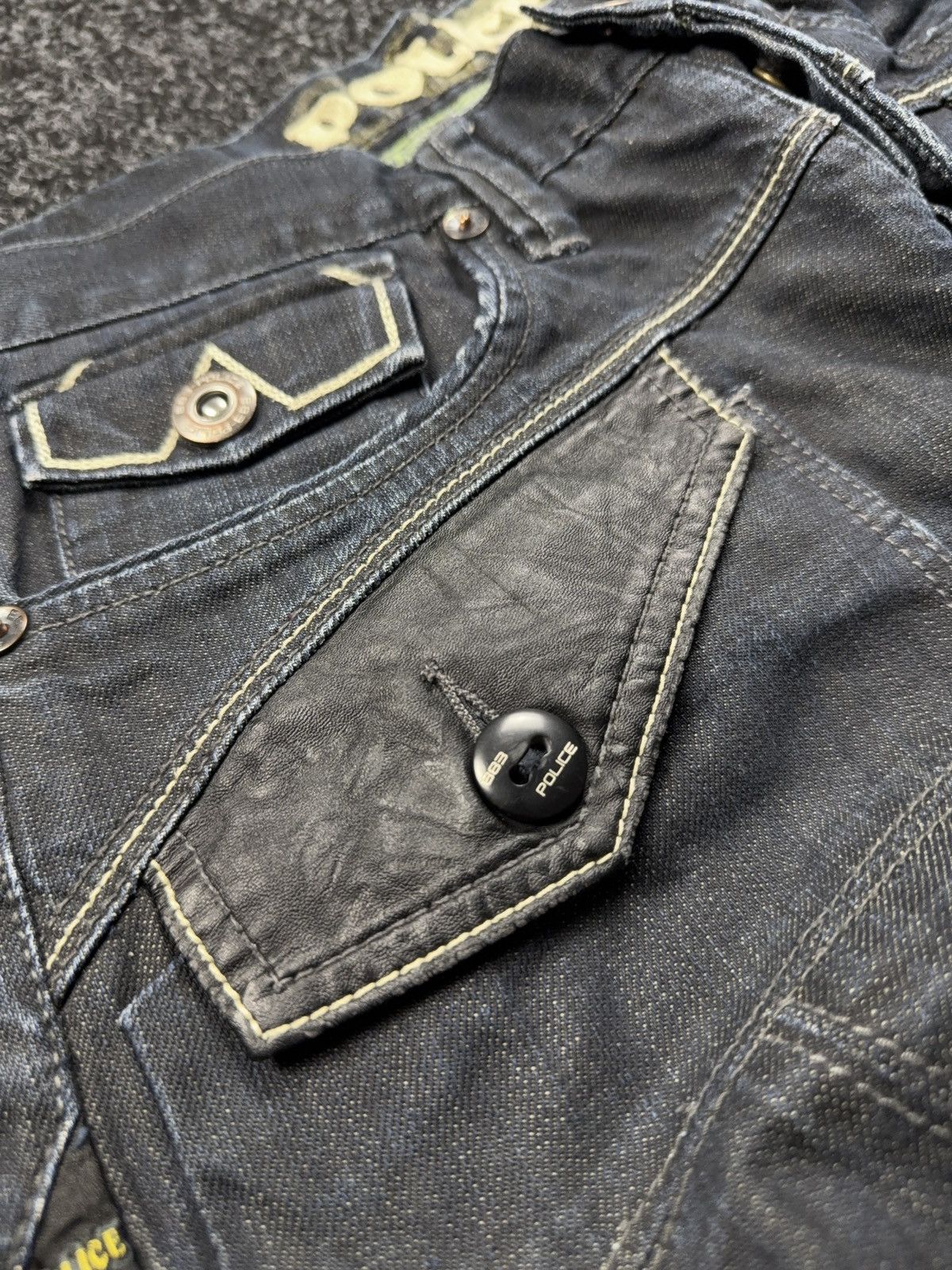 Japanese Brand Y2K Japanese Police G-Star style 00s Retro Dark Denim Jeans Size US 32 / EU 48 - 11 Thumbnail