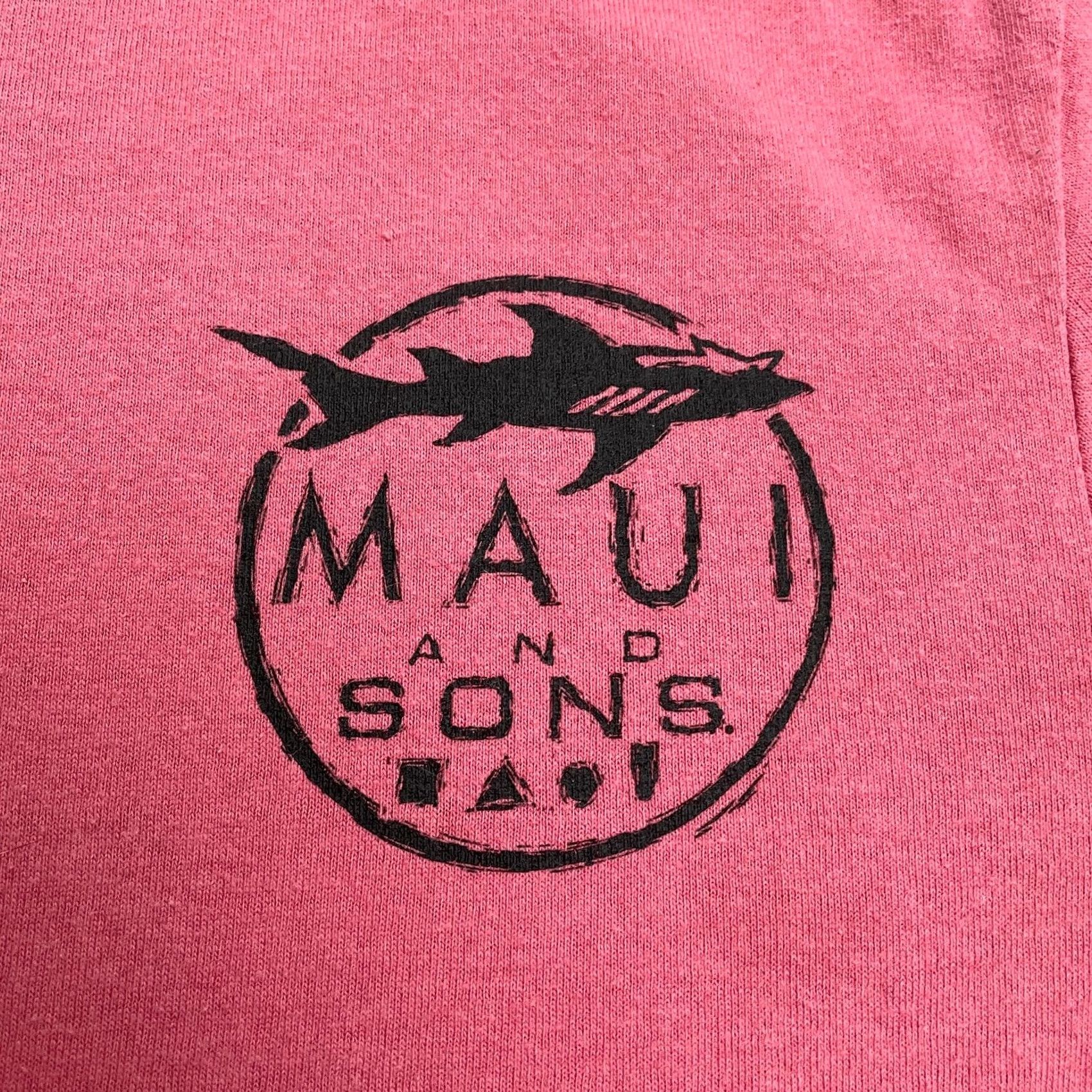 Pinko Maui and Sons T-Shirt Mens Small Pink Crew Neck Short Sleeve Graphic 90s Vintage Tee Size US S / EU 44-46 / 1 - 5 Thumbnail