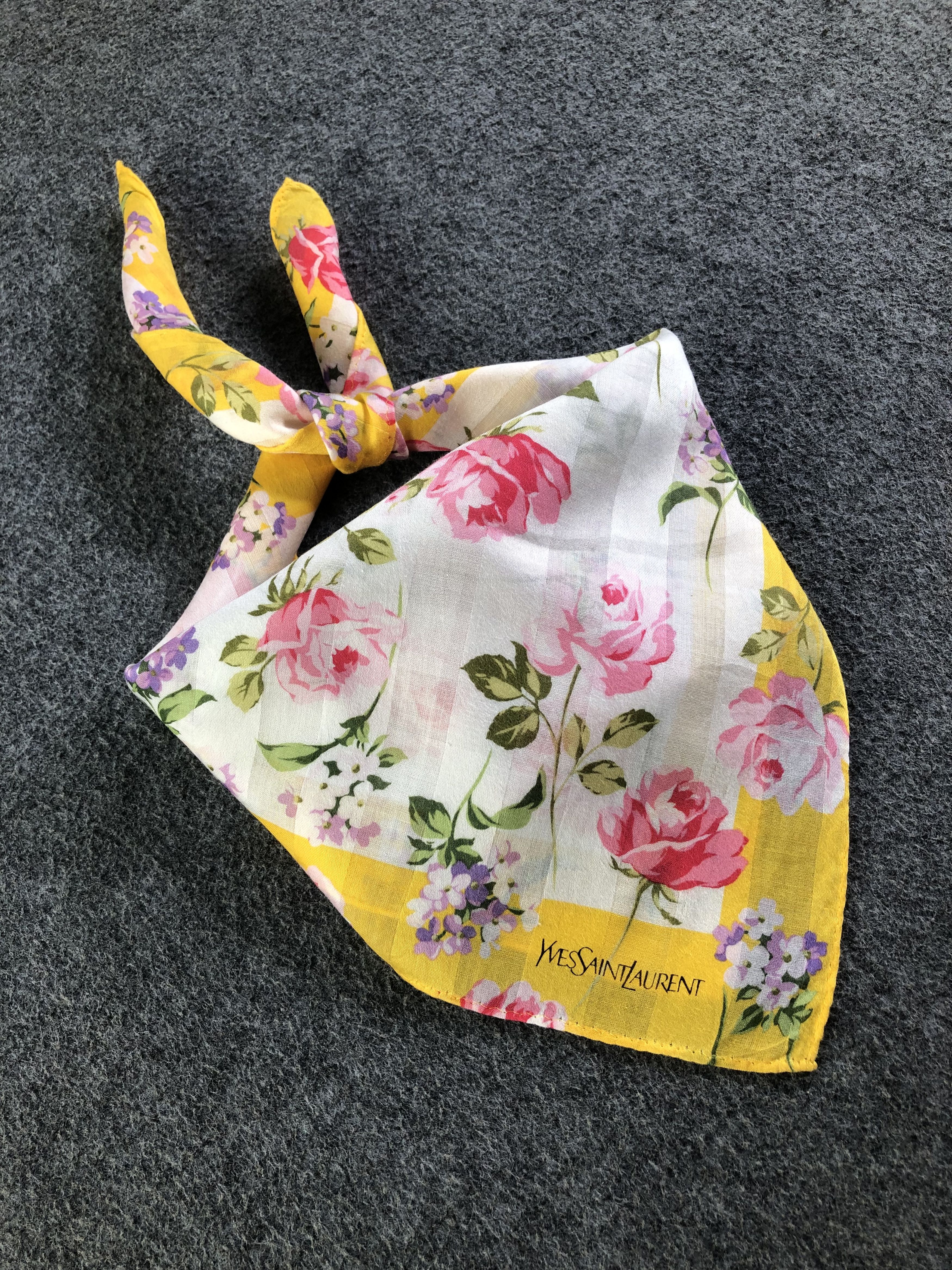 Yves Saint Laurent Yves Saint Laurent Handkerchief / Bandana / Neckerchief C403 Size ONE SIZE - 1 Thumbnail