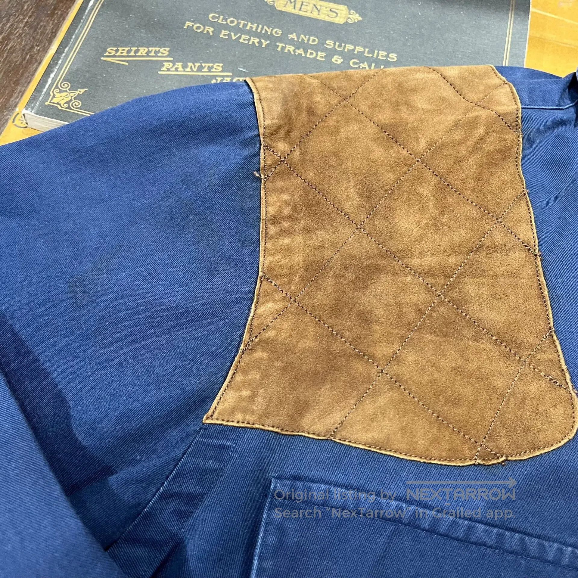 RRL Ralph Lauren Double RL Ralph Lauren Leather Patchwork Shirt. Size US M / EU 48-50 / 2 - 8 Thumbnail
