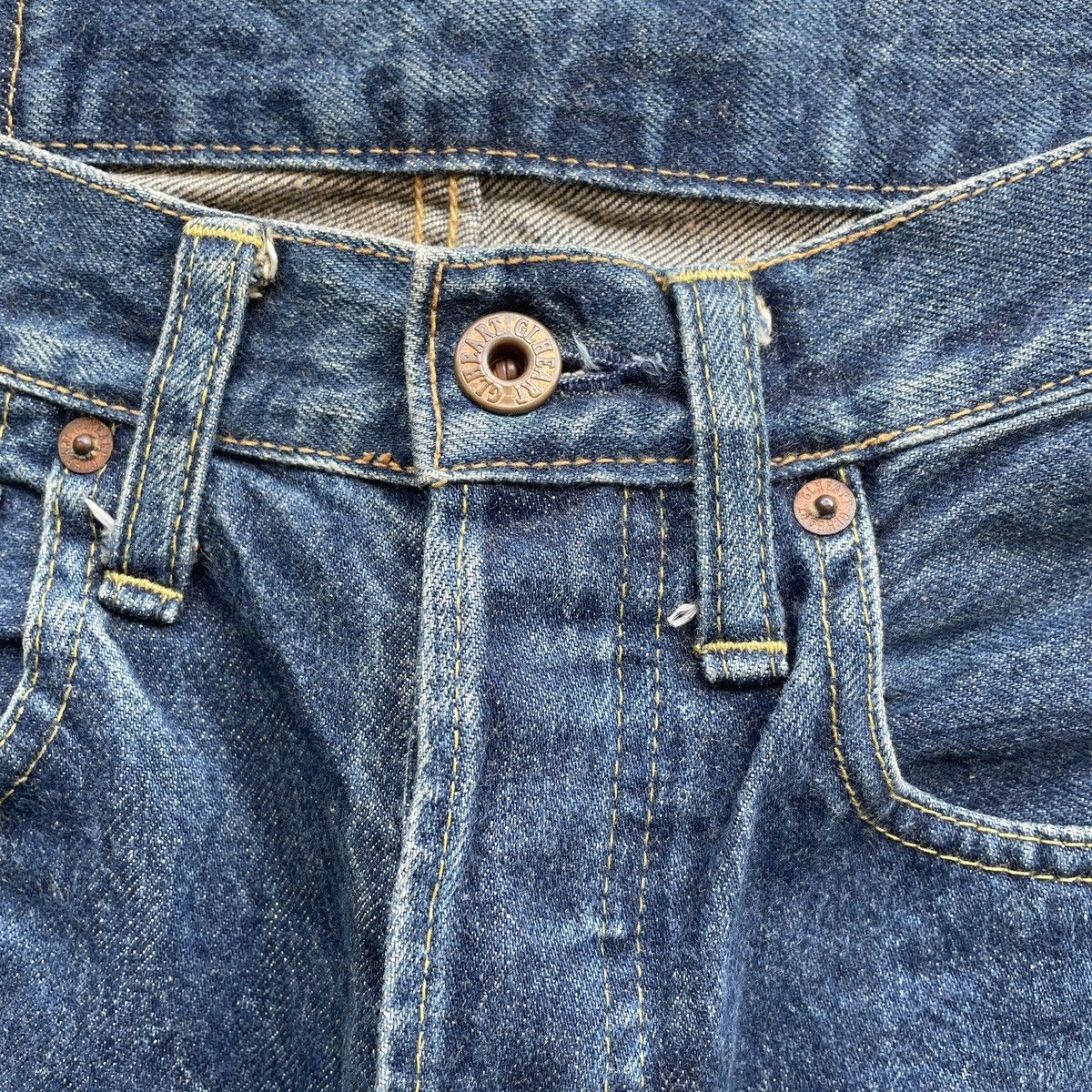 Japanese Brand × Jean Vintage Japan Gl Heart Fly Button Jeans Denim Pants W27 Size US 27 - 6 Thumbnail