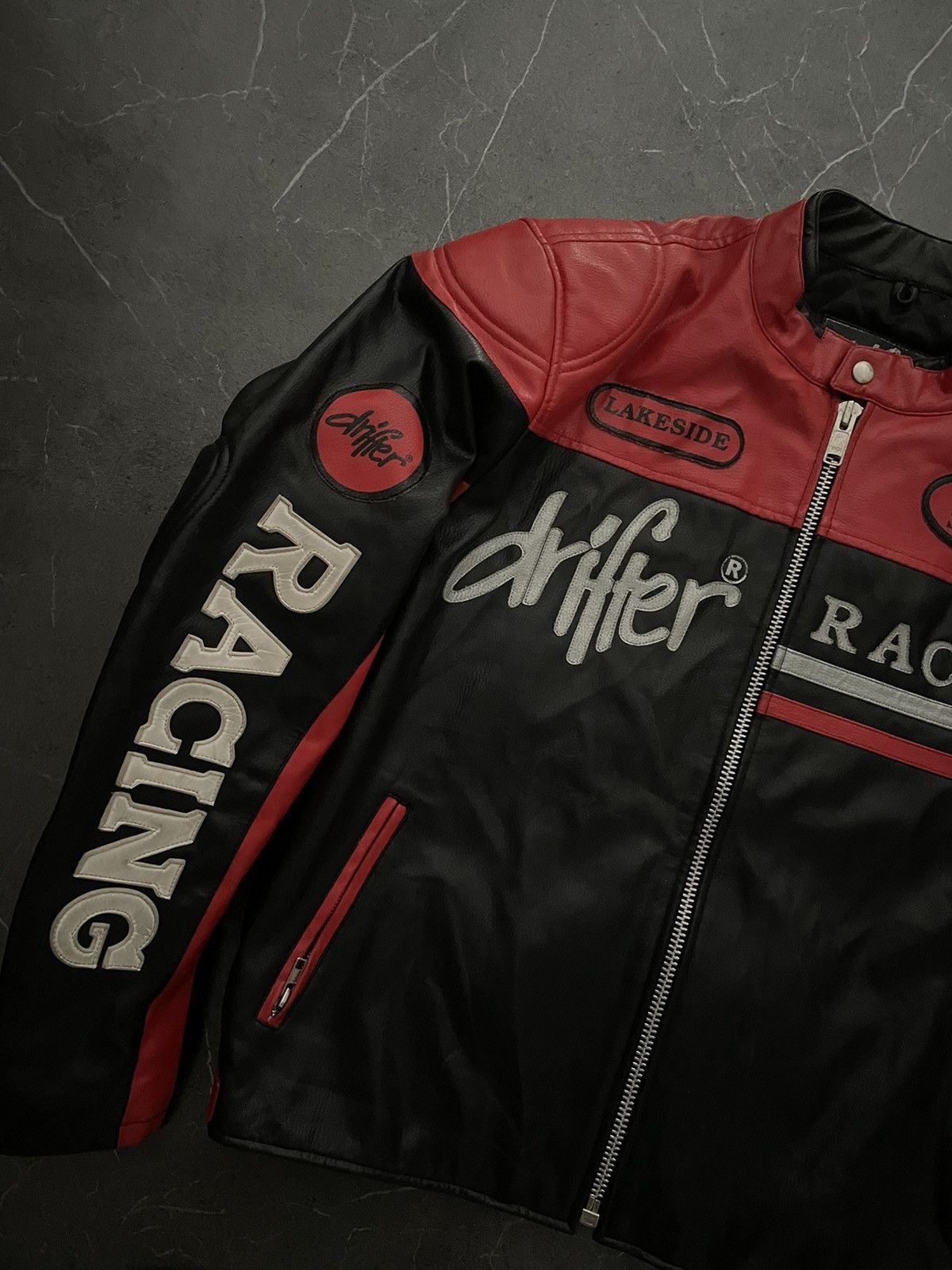 DRIFTER Vintage Real Leather NASCAR Racing Drifter Jacket Size US XL / EU 56 / 4 - 2 Thumbnail