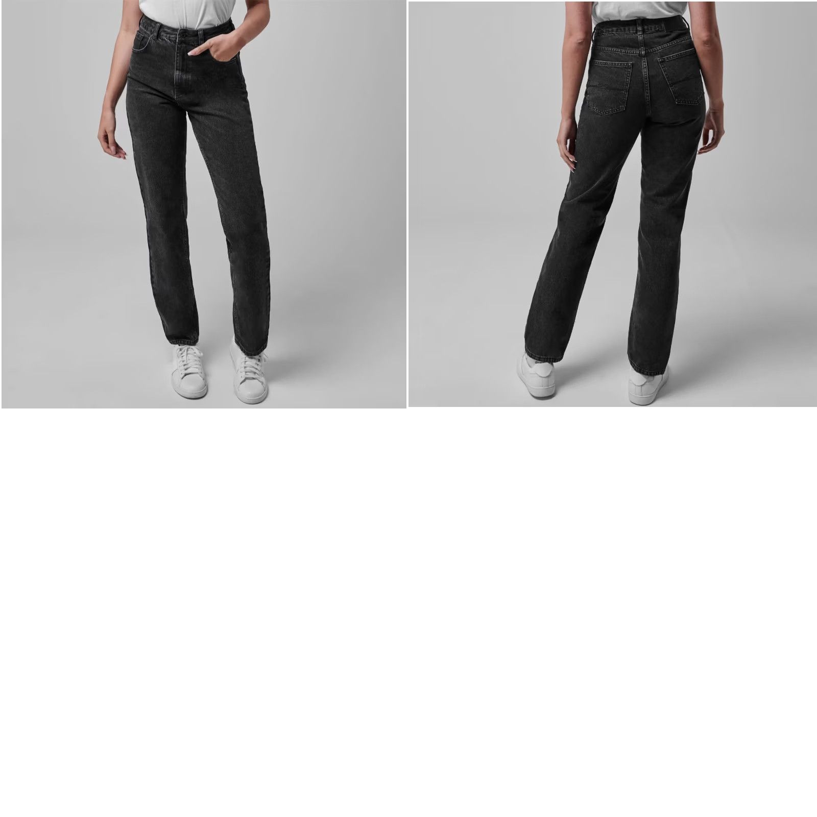Jack Wills Jack Wills Womens Jeans Black W24 L32 Maddison High Rise Straight Leg Jeans Size 42" / US 20 - 8 Thumbnail