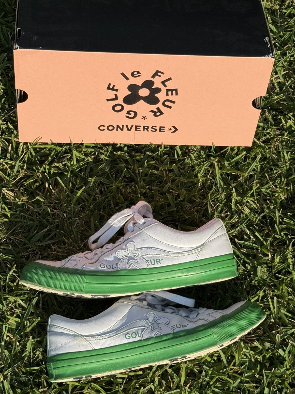 Golf le Fleur White and Green Golf Le Fleur One Star Converse Size US 12 / EU 45 - 4 Thumbnail