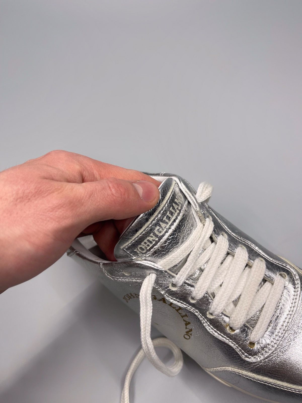 John Galliano John Galliano Metallic Sneakers Size US 7 / IT 37 - 9 Thumbnail