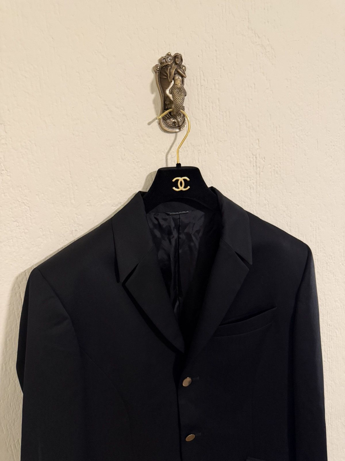 Thierry Mugler Thierry Mugler black wool blazer size 50R Size 50R - 7 Thumbnail