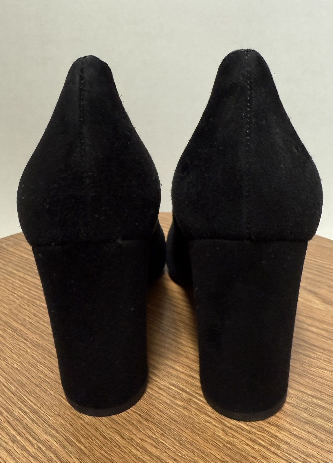 J.McLaughlin J.McLaughlin Black Suede “Mila” Slip-On Pumps Block Heel- 8 Size US 8 / IT 38 - 3 Thumbnail
