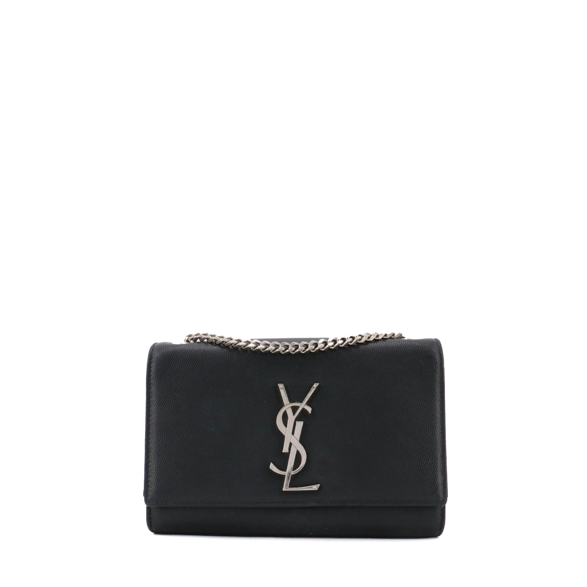 Saint Laurent Paris SAINT LAURENT - Saint Laurent Kate Small shoulder bag in black grained leather Size ONE SIZE - 1 Thumbnail