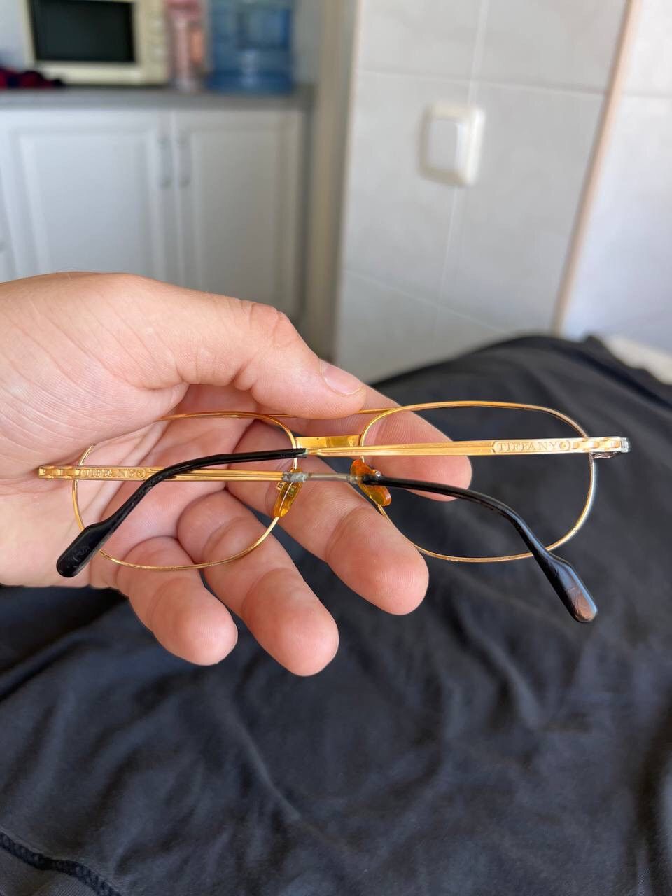 Tiffany & Co. Tiffany T396 Gold Plated frame 90s vintage USED ONLY FRAME Size ONE SIZE - 11 Thumbnail