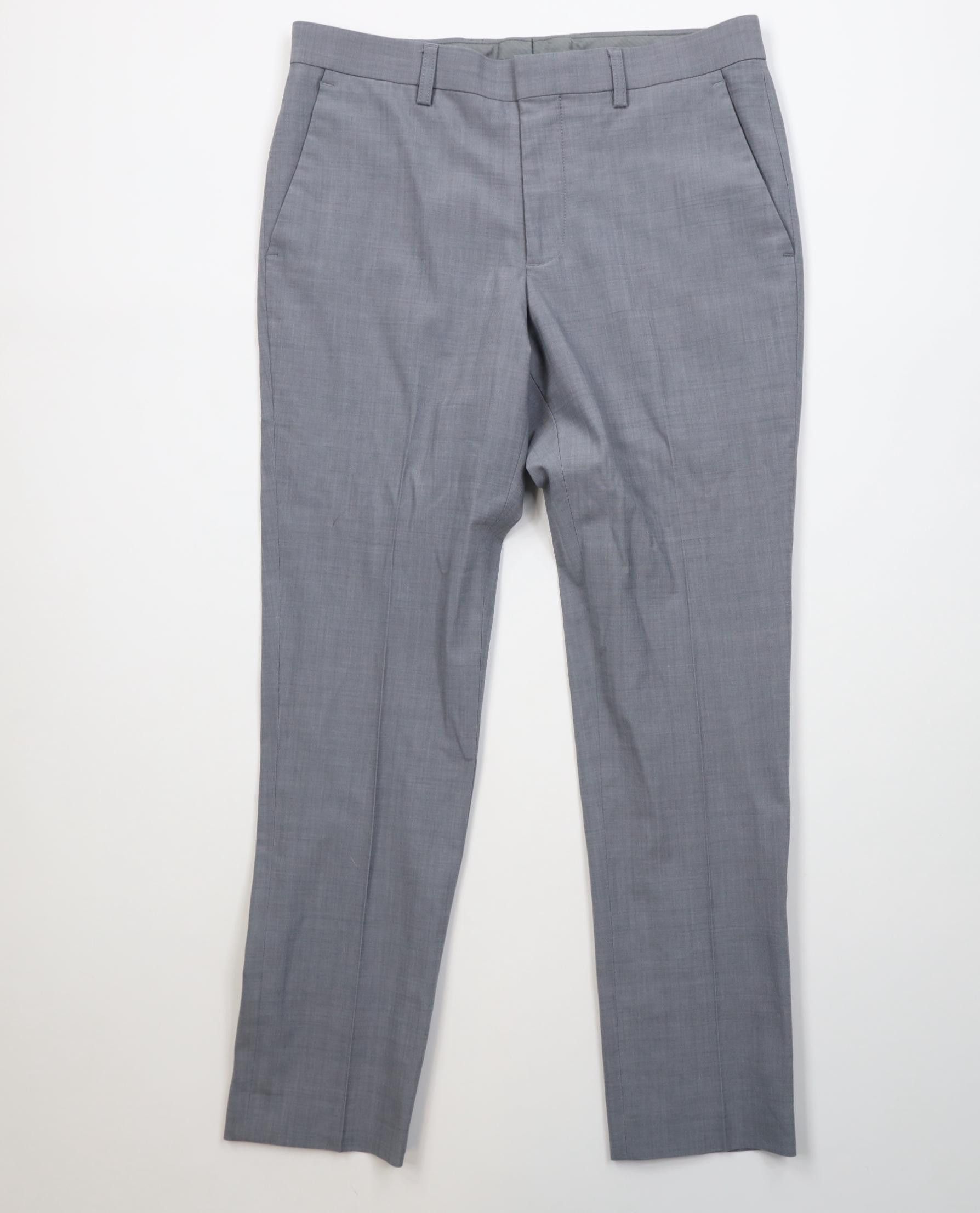 Express Express Slim Fit Chambray Sharkskin Chino Pants Trousers Size US 30 / EU 46 - 1 Thumbnail