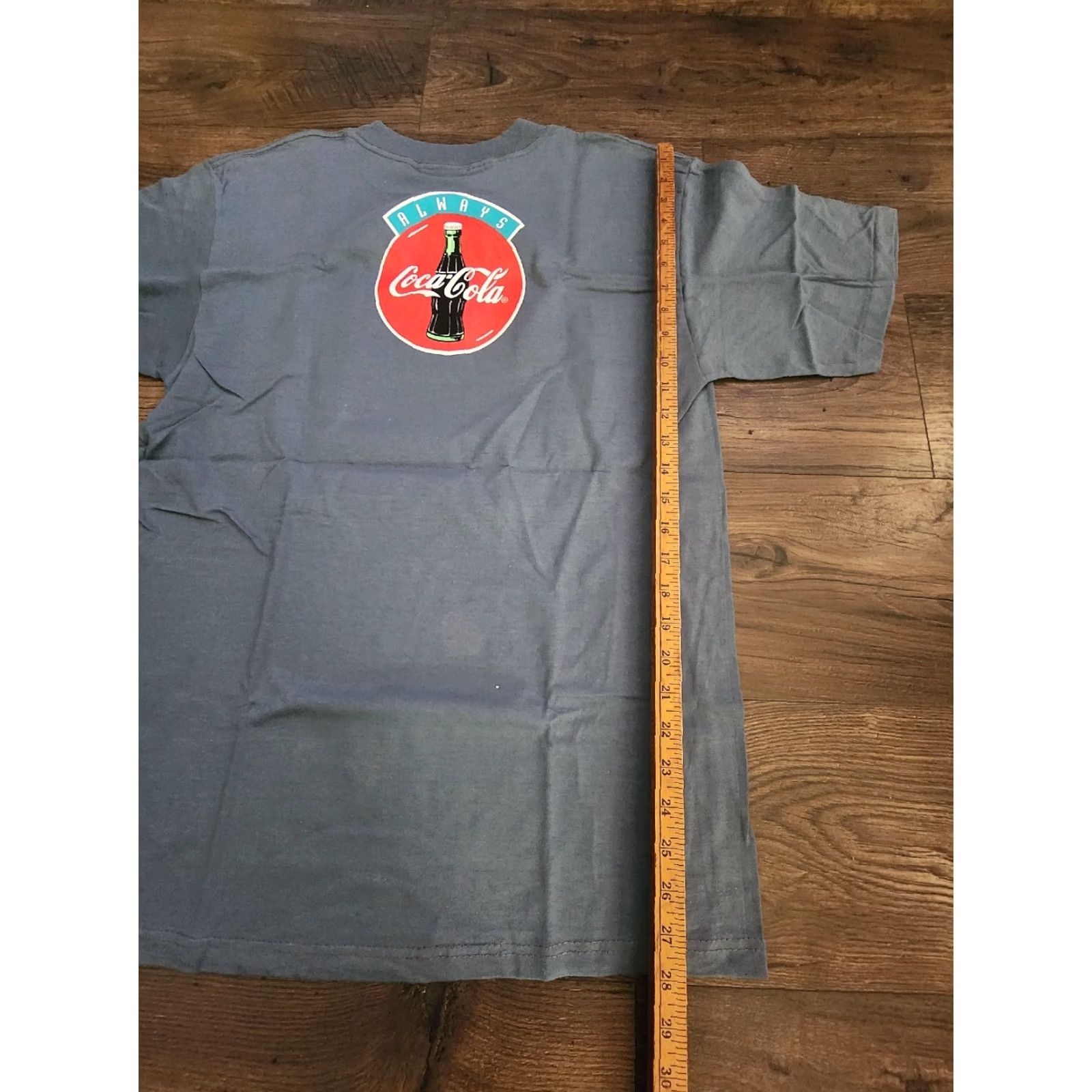 Changes VINTAGE Coca Cola T-Shirt Men 90s Cotton Short Sleeve Crew Neck Blue Graphic Pop Art Limited Edition Size US L / EU 52-54 / 3 - 3 Thumbnail