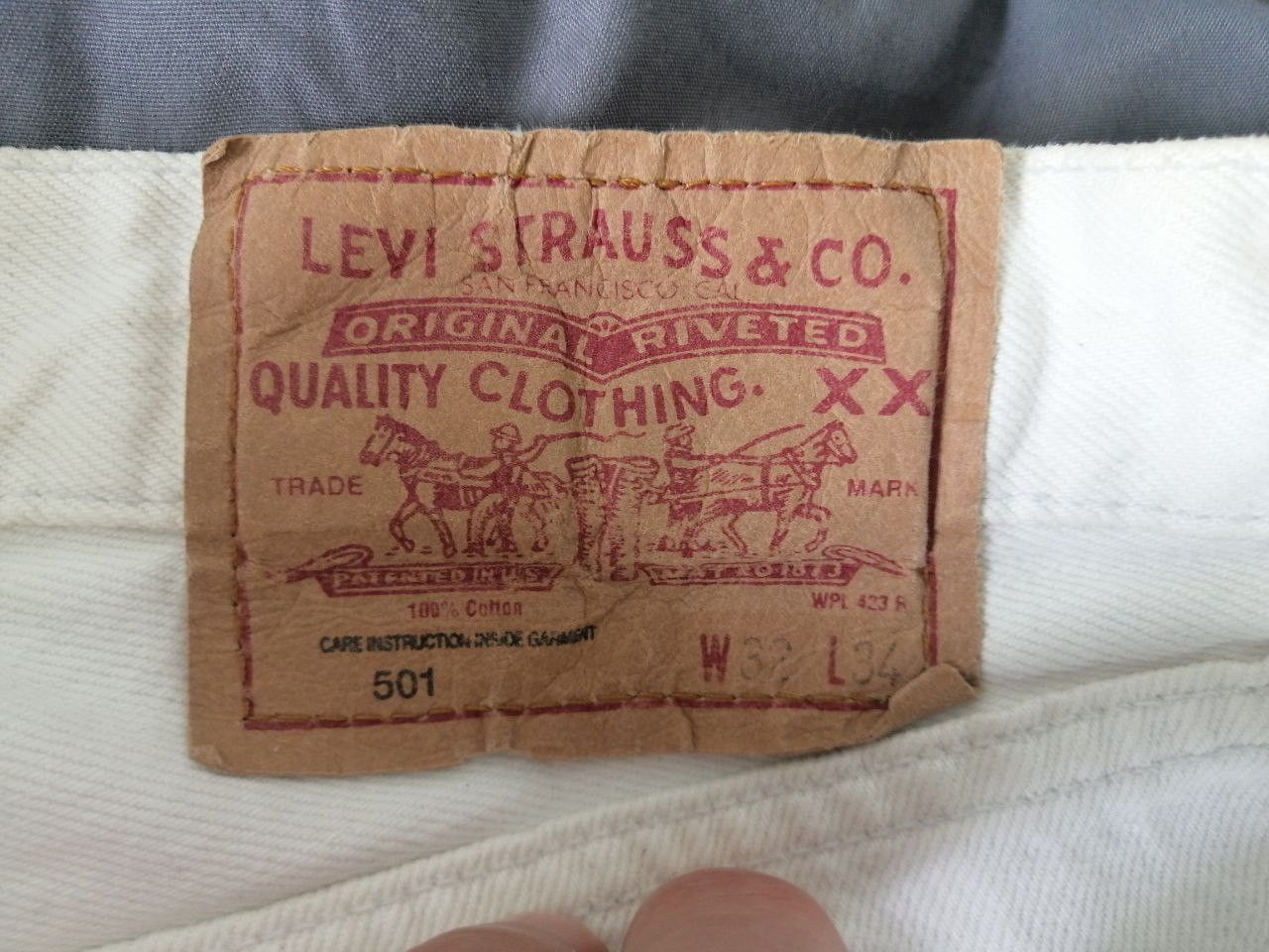 Levi's white vintage jeans levis 501 size 32 Size US 32 / EU 48 - 6 Thumbnail