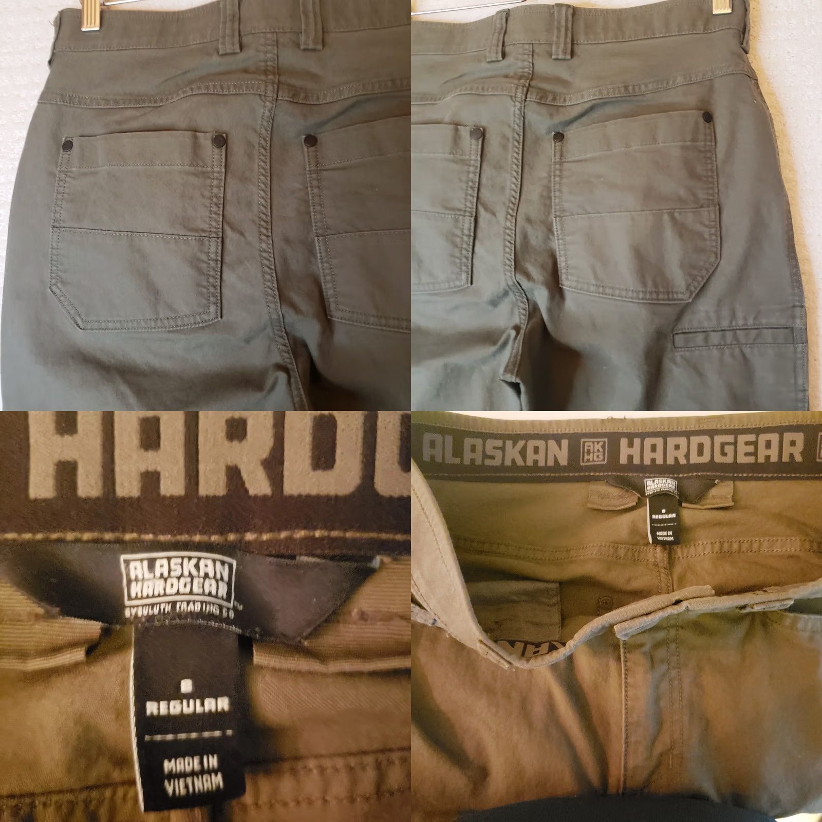 Olive Alaskan HardGear by Duluth Trading Co. Women's Hiking Work Pants Sz 8 REG Olive Vintage Olive Straight Pant Womens Size 30" / US 8 / IT 44 - 9 Thumbnail