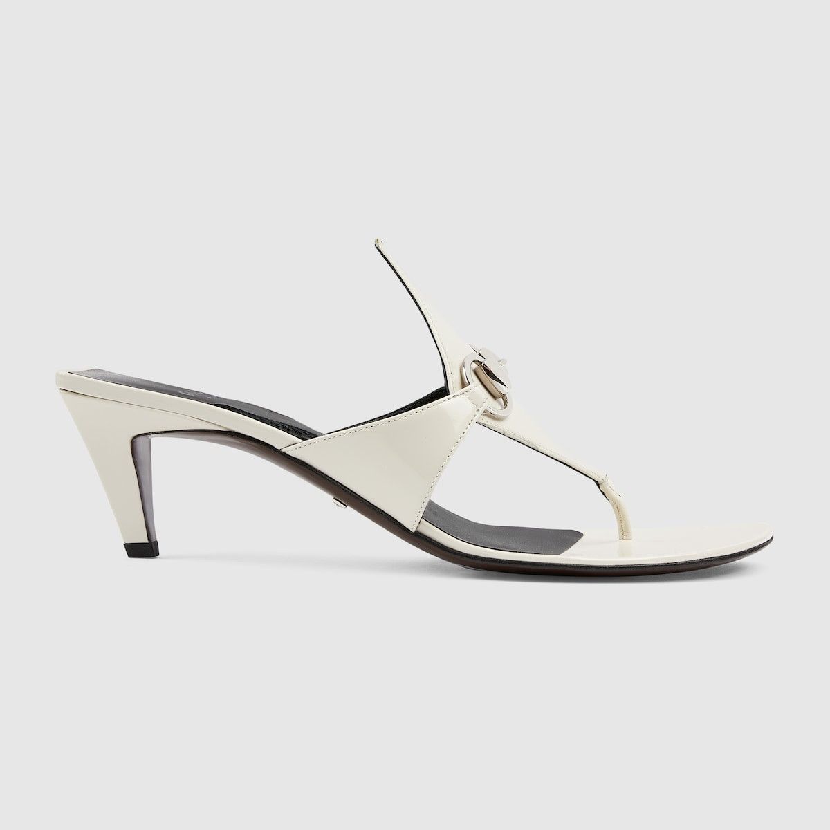 Gucci o1s1wg110125 Thong Sandals With Horsebit in White Size US 8.5 / IT 38.5 - 1 Thumbnail