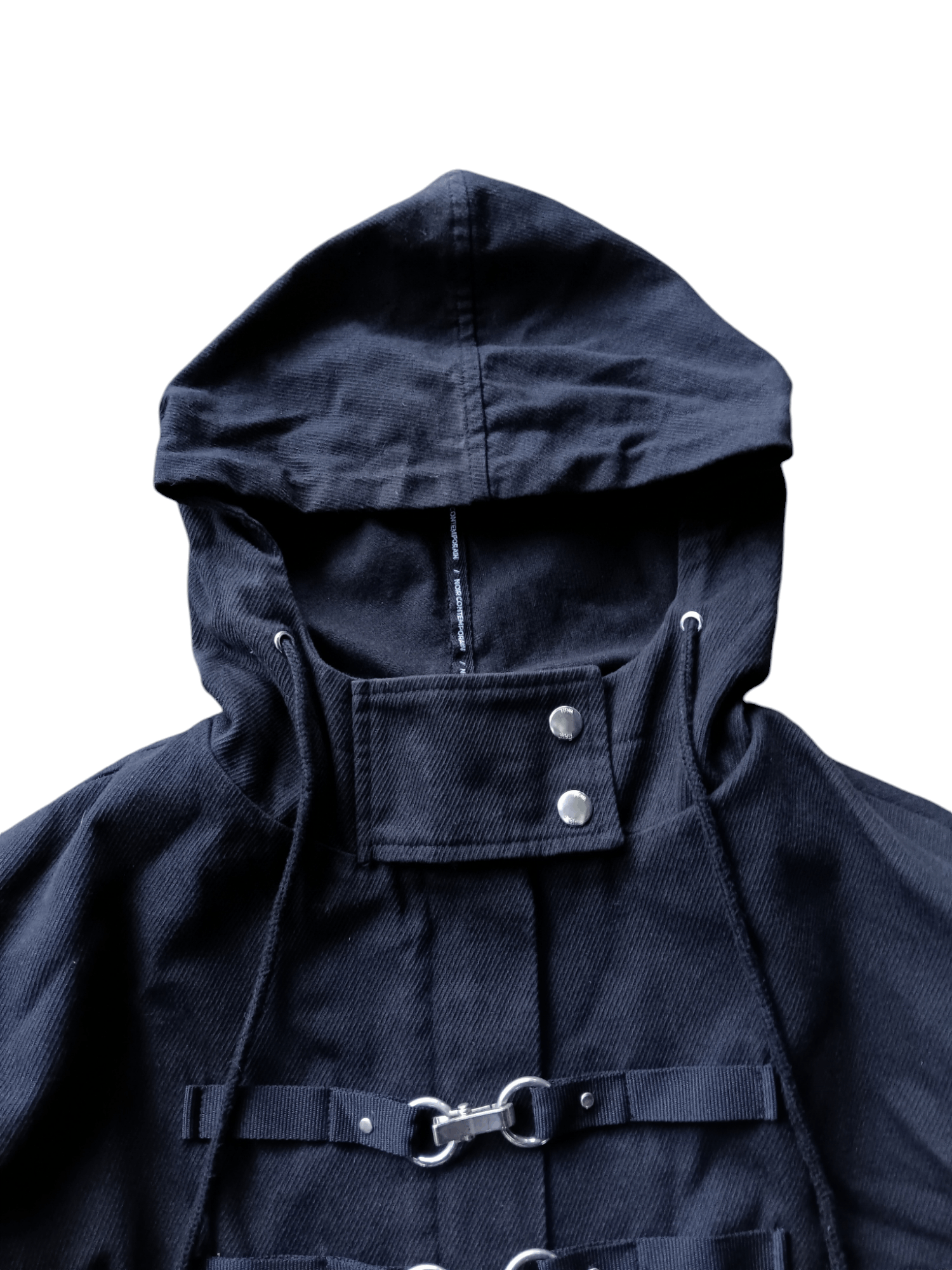 Japanese Brand 🙏24H DELETE🙏Noir contemporain hooded coat jacket Size US M / EU 48-50 / 2 - 6 Thumbnail