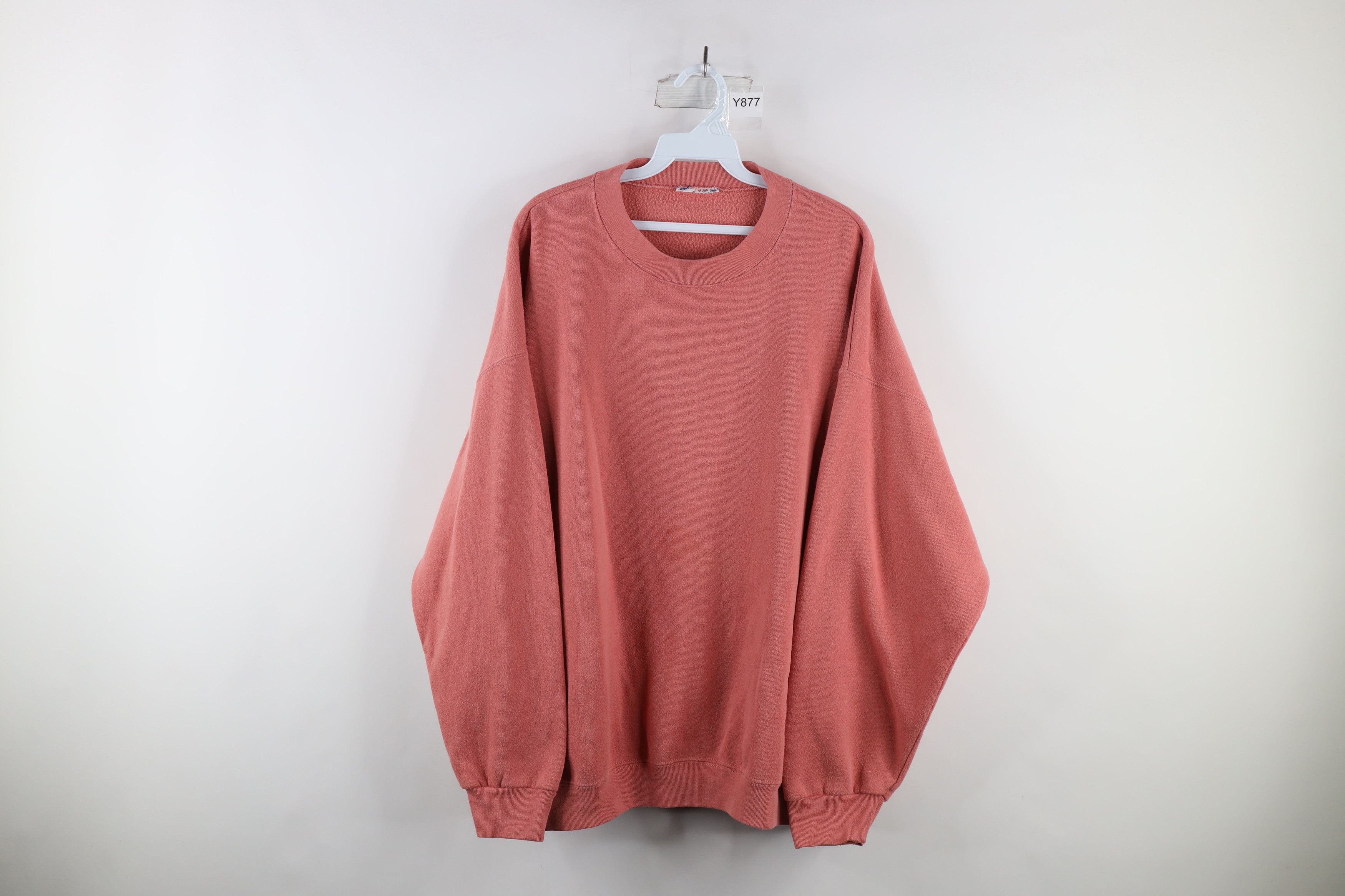 Vintage Vintage 90s Streetwear Blank Crewneck Sweatshirt Blush Pink Size 3XL / US 20-22 - 1 Thumbnail