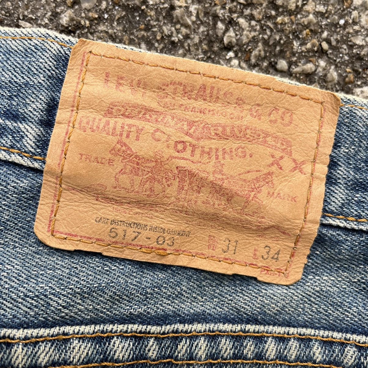 Levi's Flare Jeans Vintage Levis 517 03 Irregular Boot Cut Denim Size US 31 - 16 Thumbnail