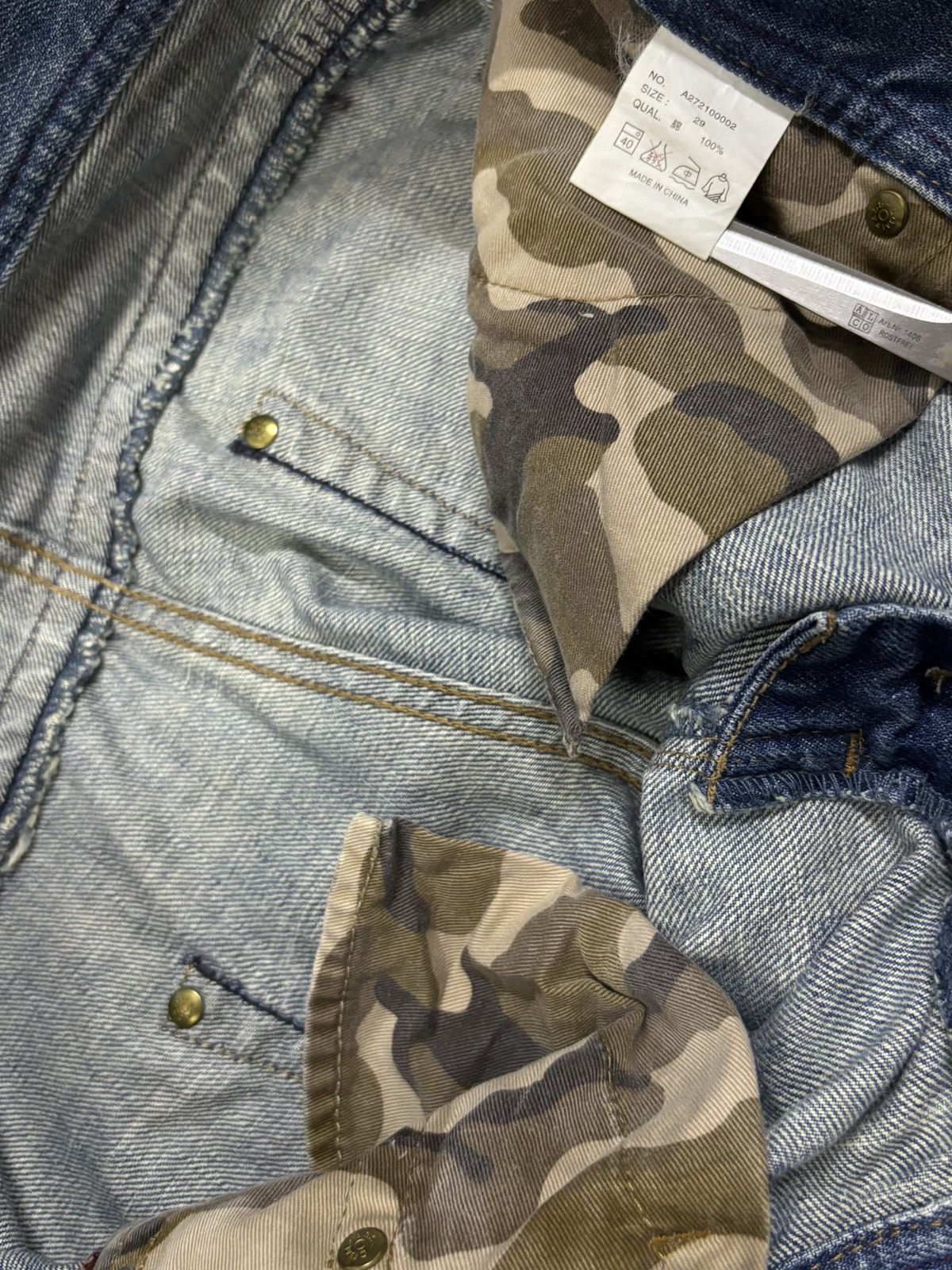 Kapital Vtg Japanese Brand Ia:rl Patchwork Flare Distressed Jeans Size 30" / US 8 / IT 44 - 16 Thumbnail