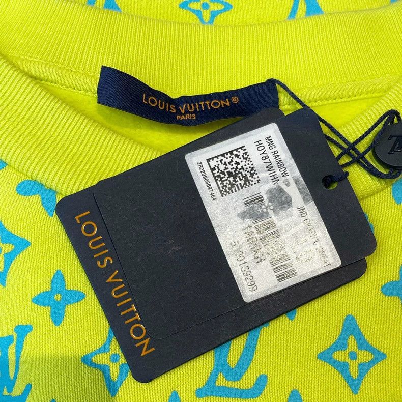 Louis Vuitton Louis Vuitton Yellow Sweater with Full Logo sweater Size US L / EU 52-54 / 3 - 5 Thumbnail